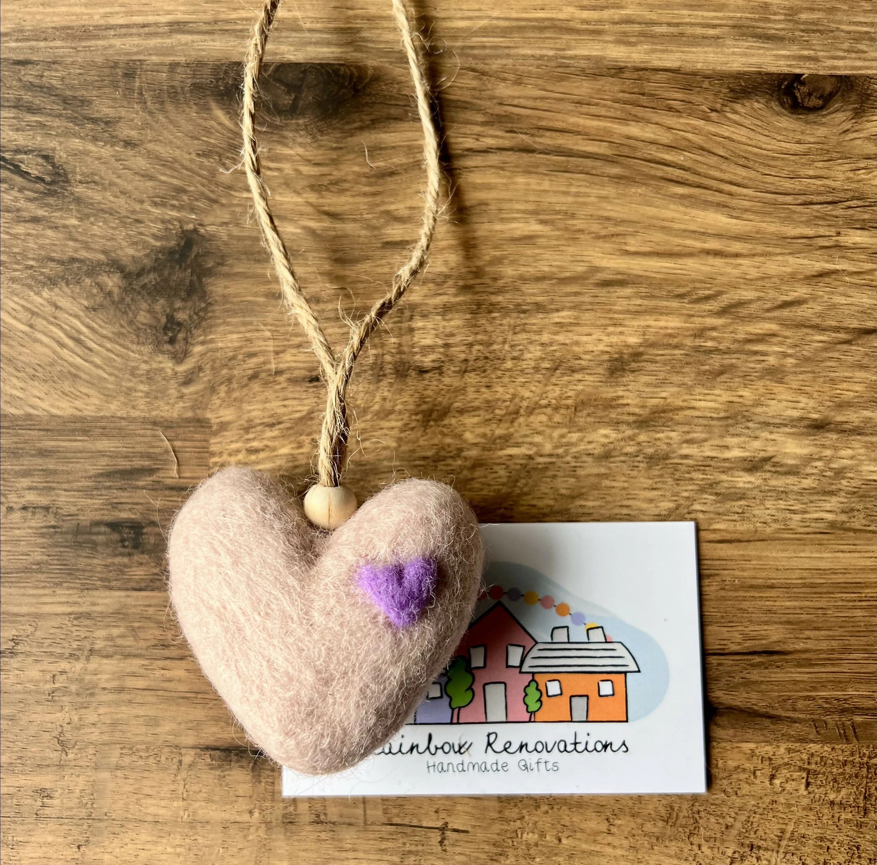 Felt Heart Hanging Decoration - Image 5