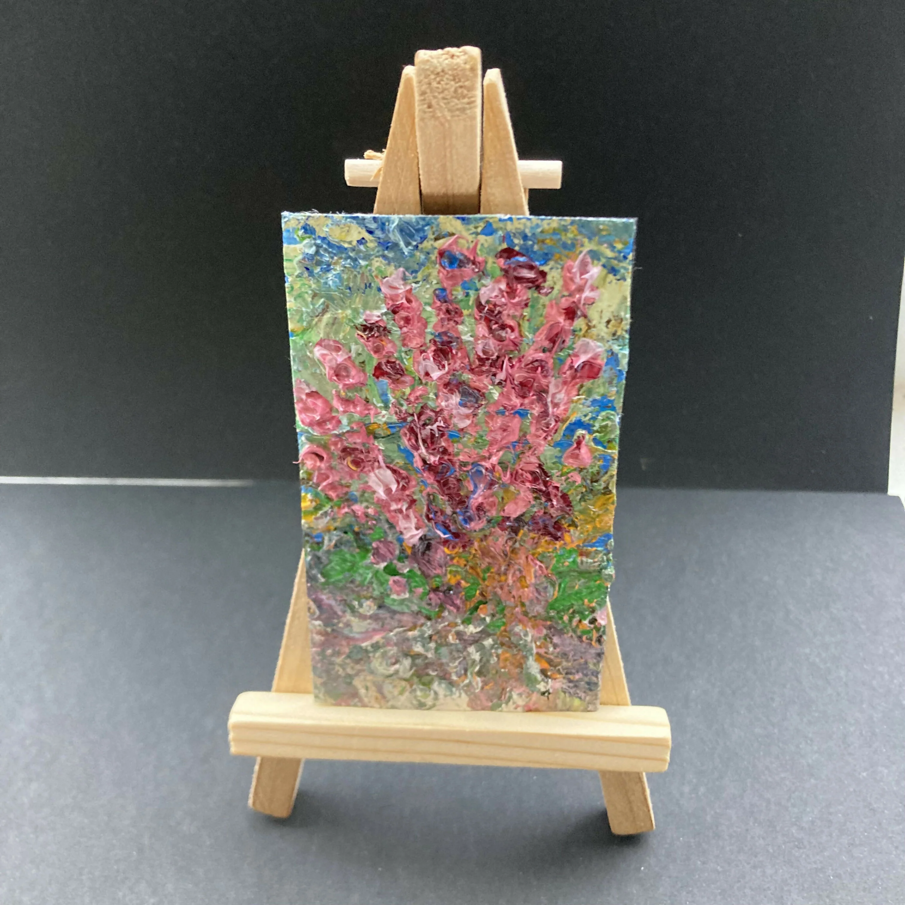 Heather Oil Painting Mini Canvas Fridge Magnet - Image 2