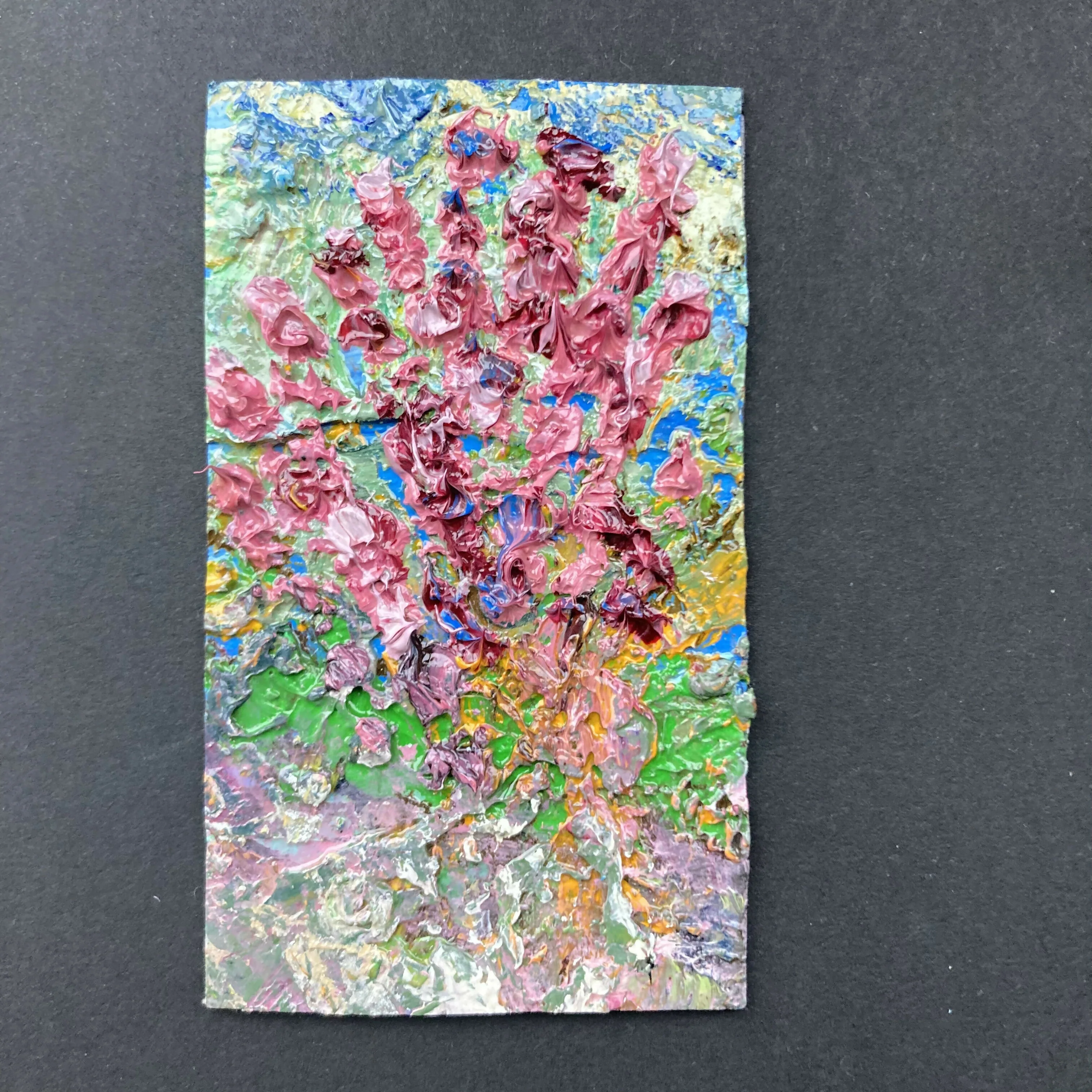 Heather Oil Painting Mini Canvas Fridge Magnet - Image 3