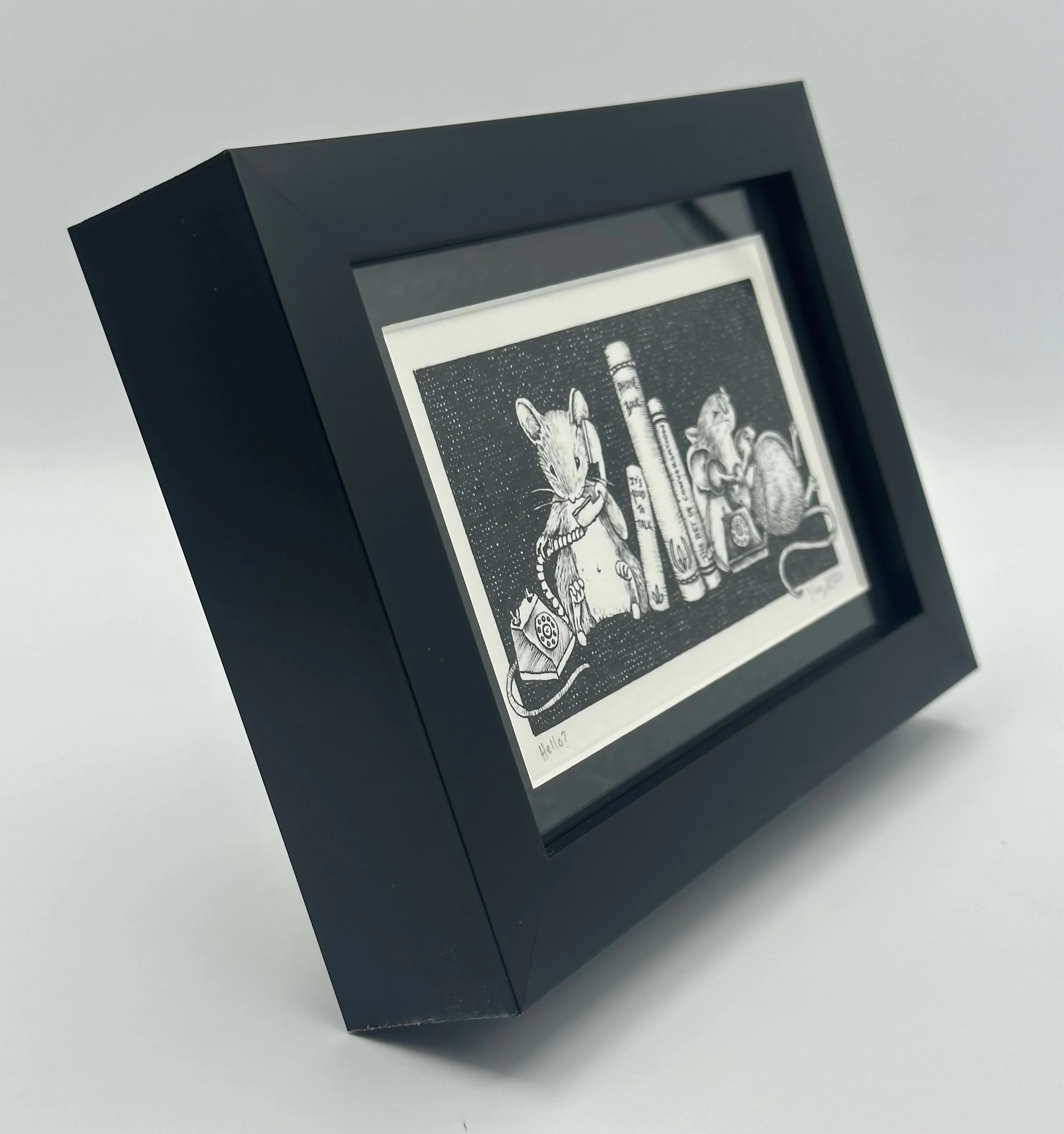 Hello? - Framed Limited Edition Print by Jenny Davies - Image 2