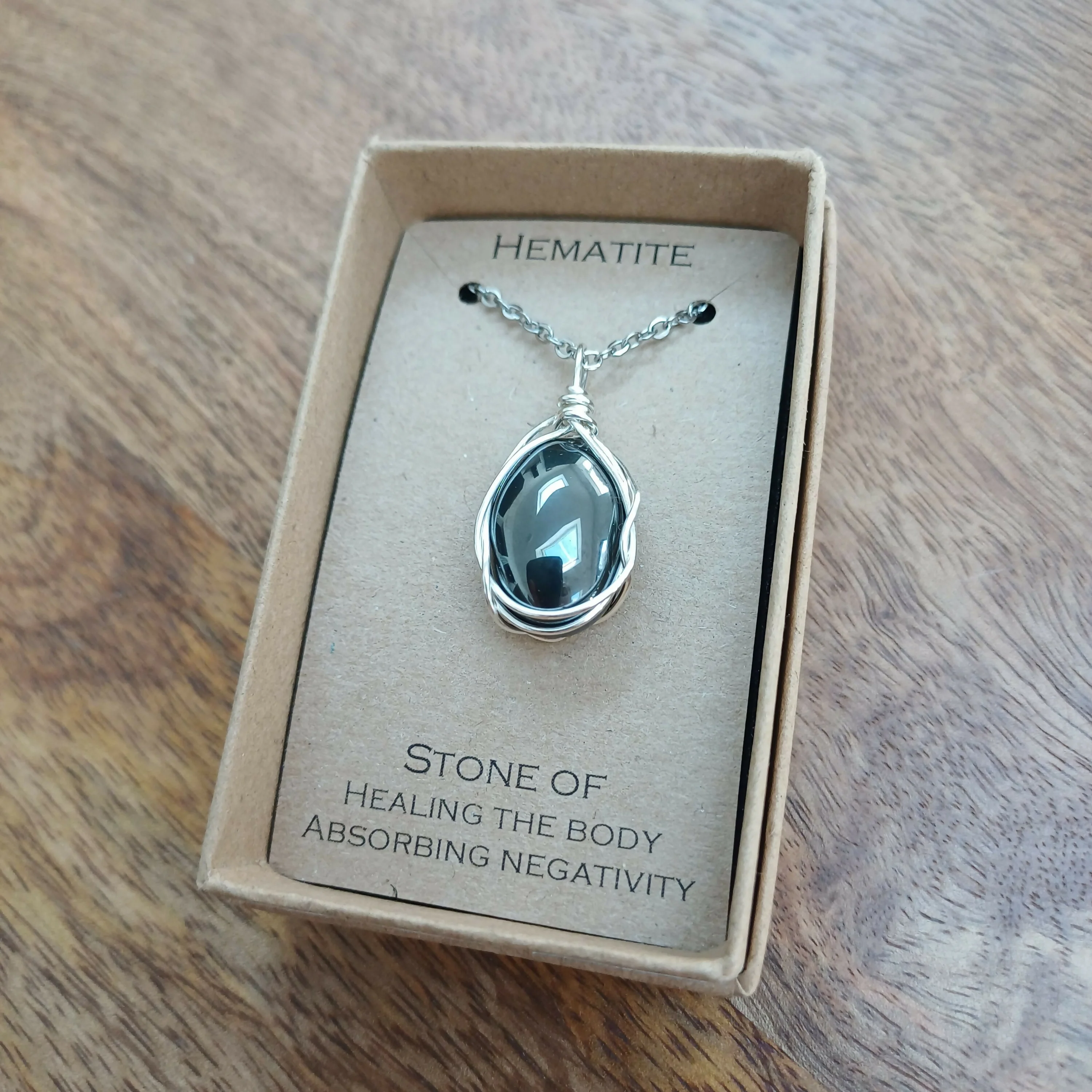 Hematite Wire Wrapped Pendant