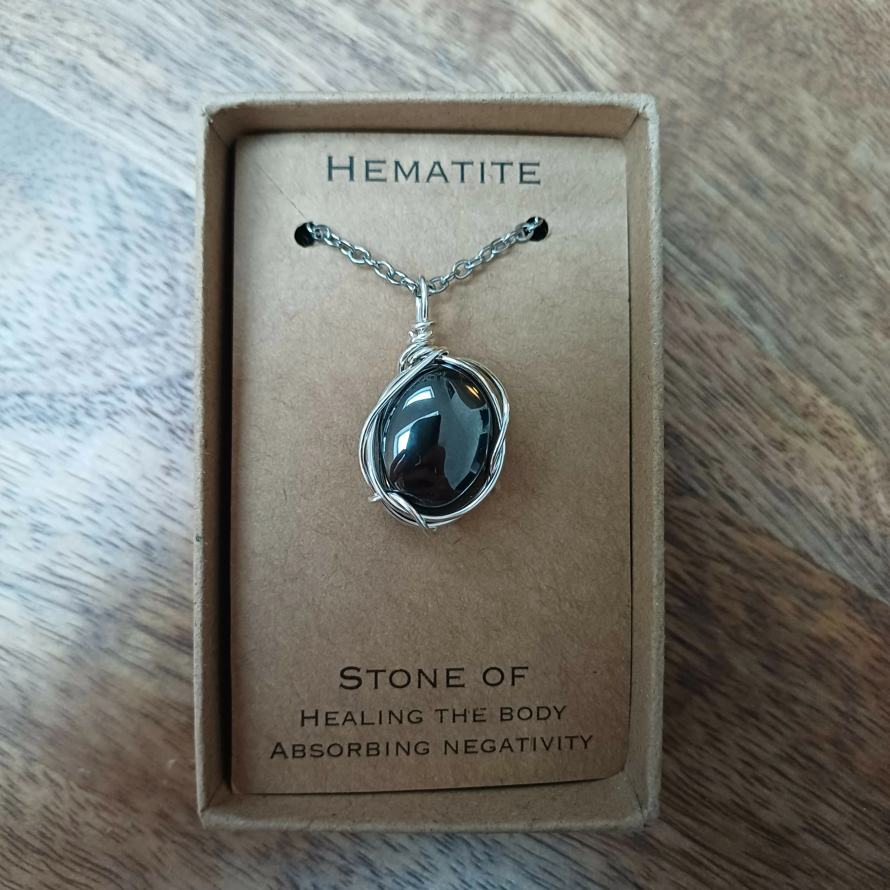 Hematite Wire Wrapped Pendant