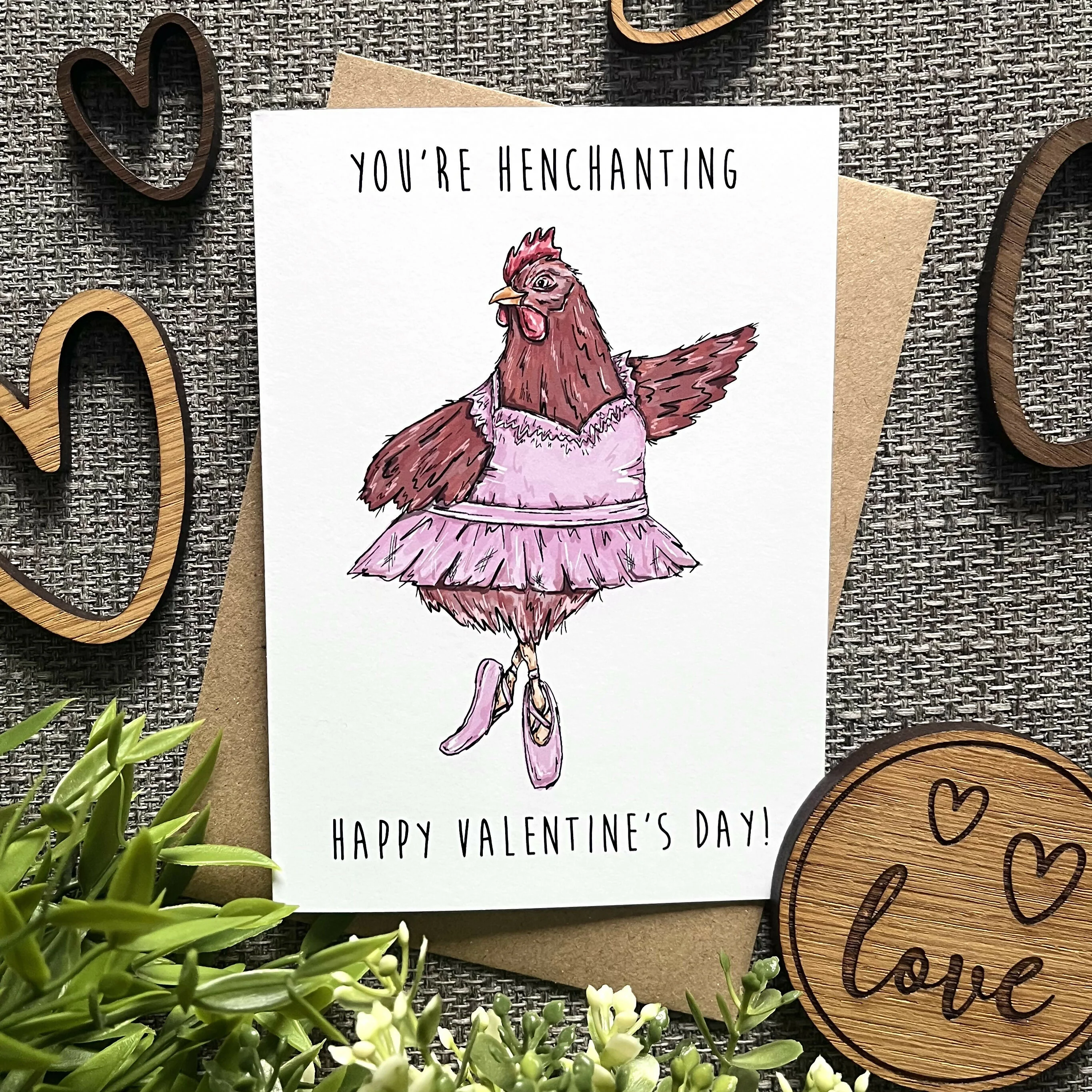 Henchanting Chicken Valentine’s Card