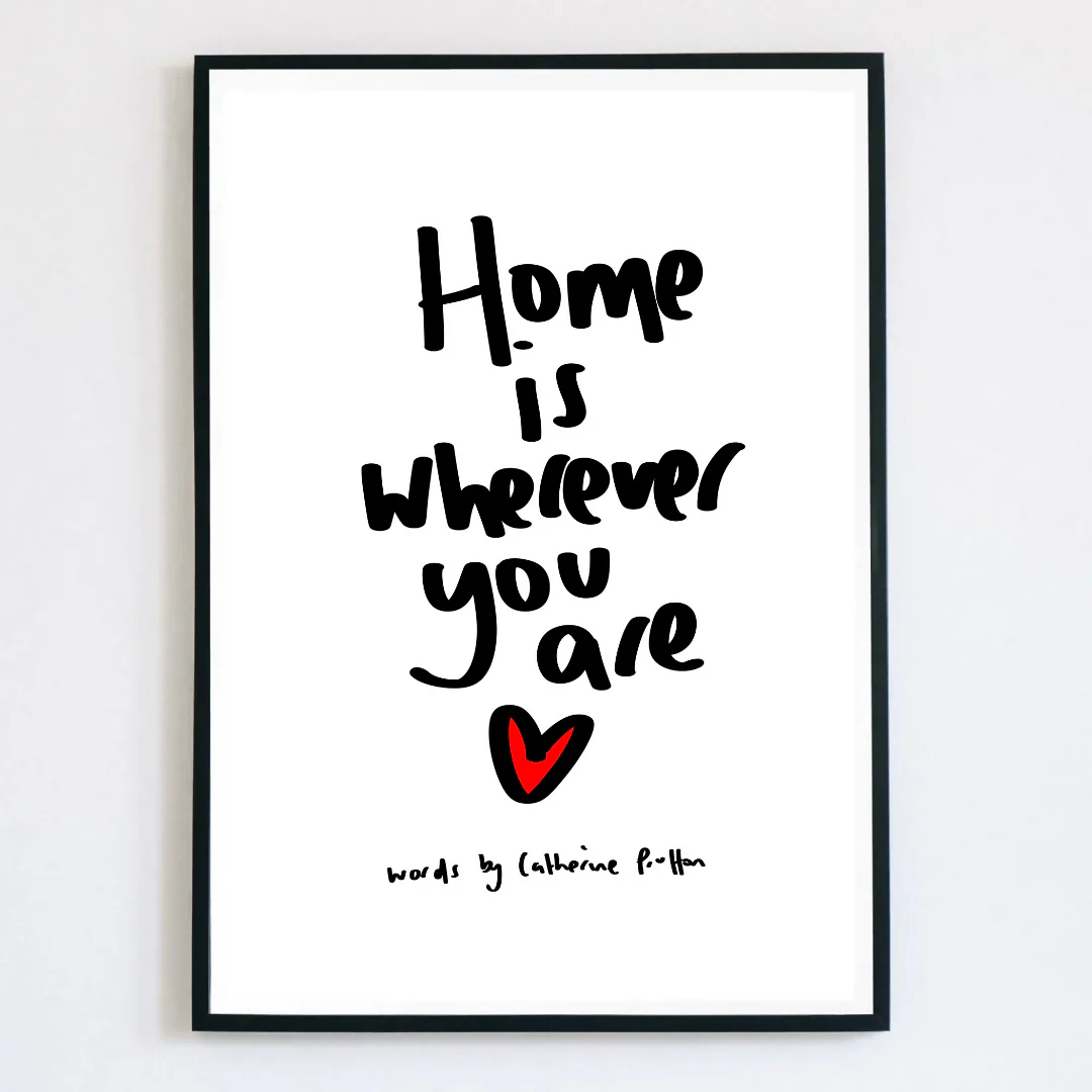 Home Is Wherever You Are Illustrated Poem Print