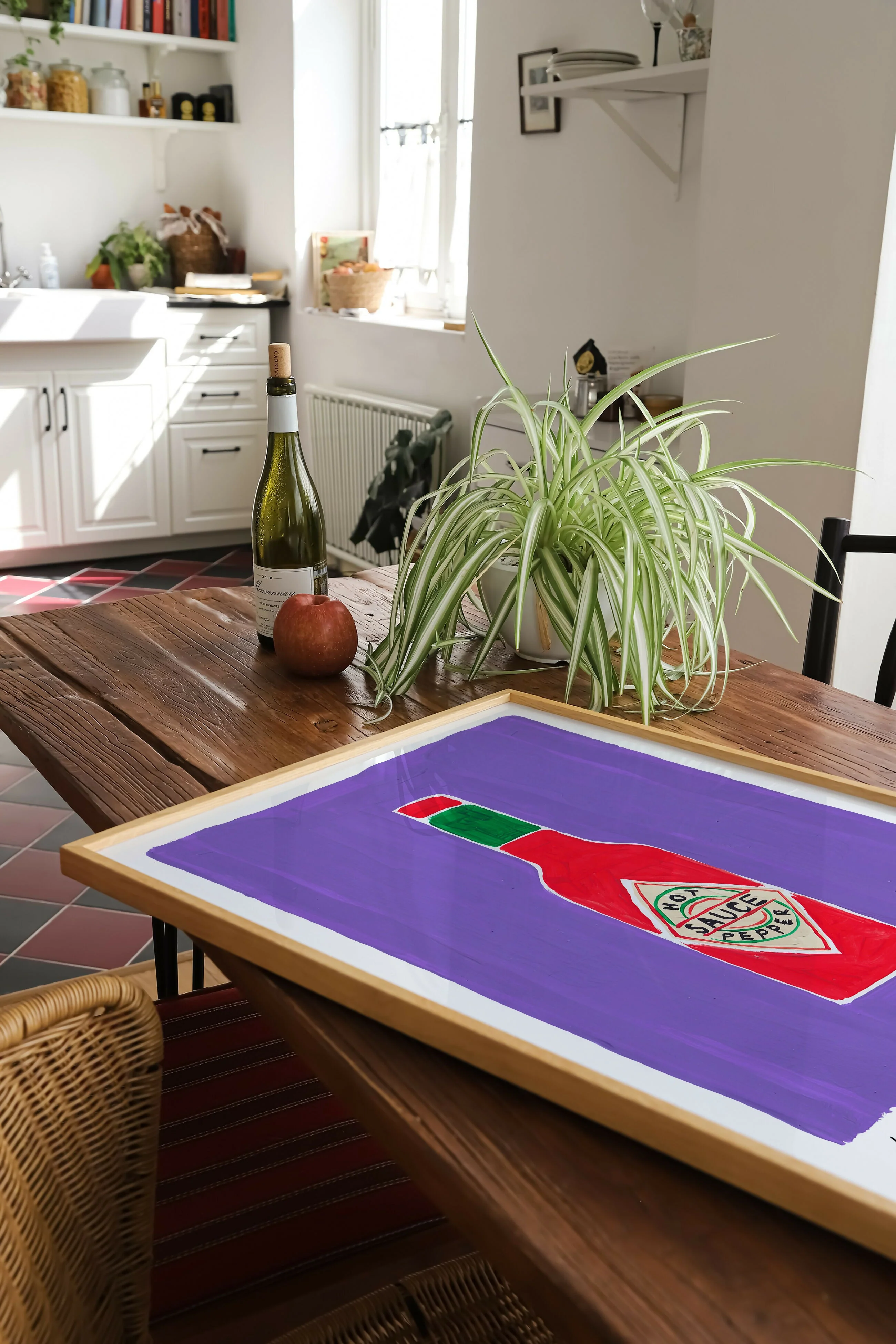 Hot Sauce Hand Painted Art Print - Image 4