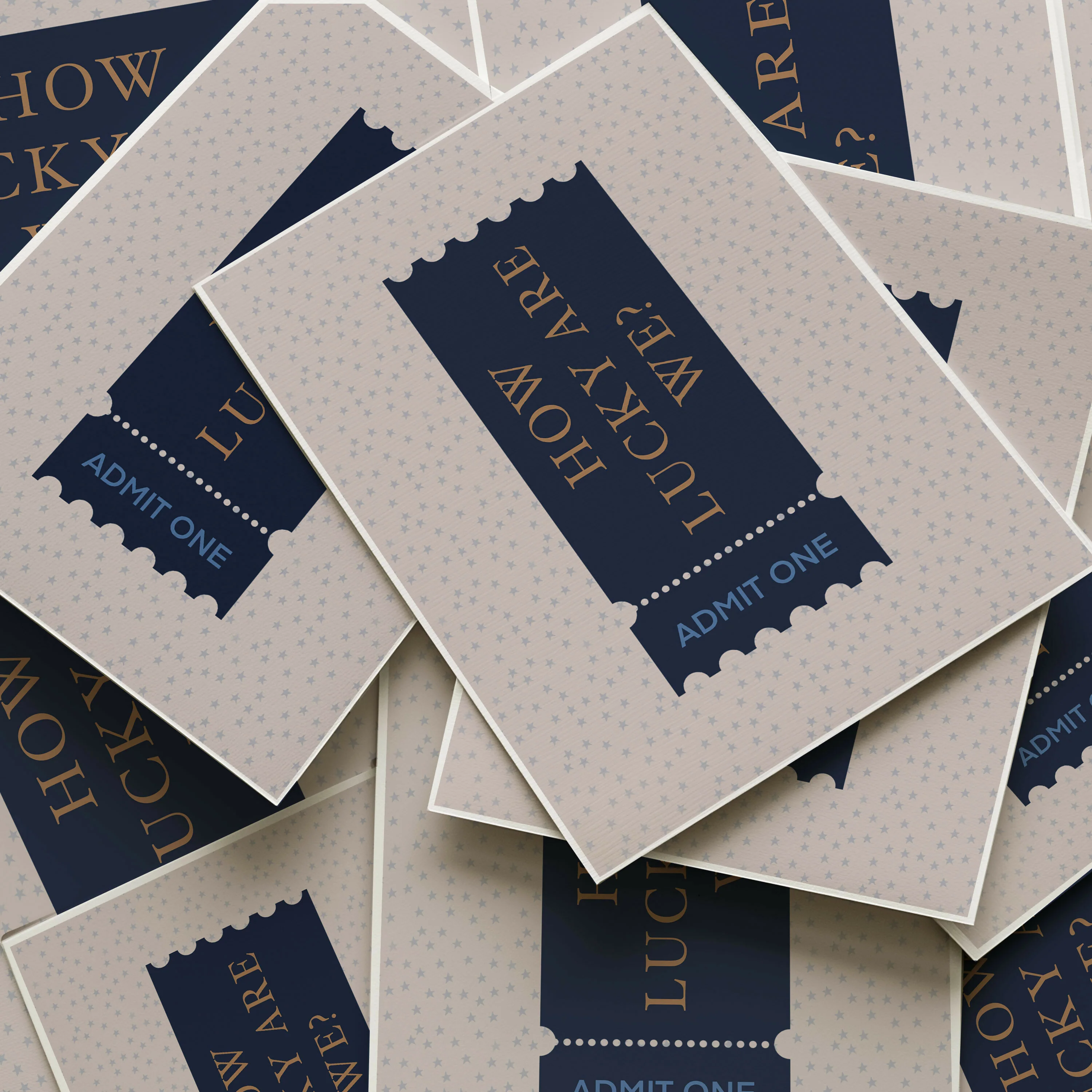 HOW LUCKY ARE WE? TICKET ART PRINT - Image 2