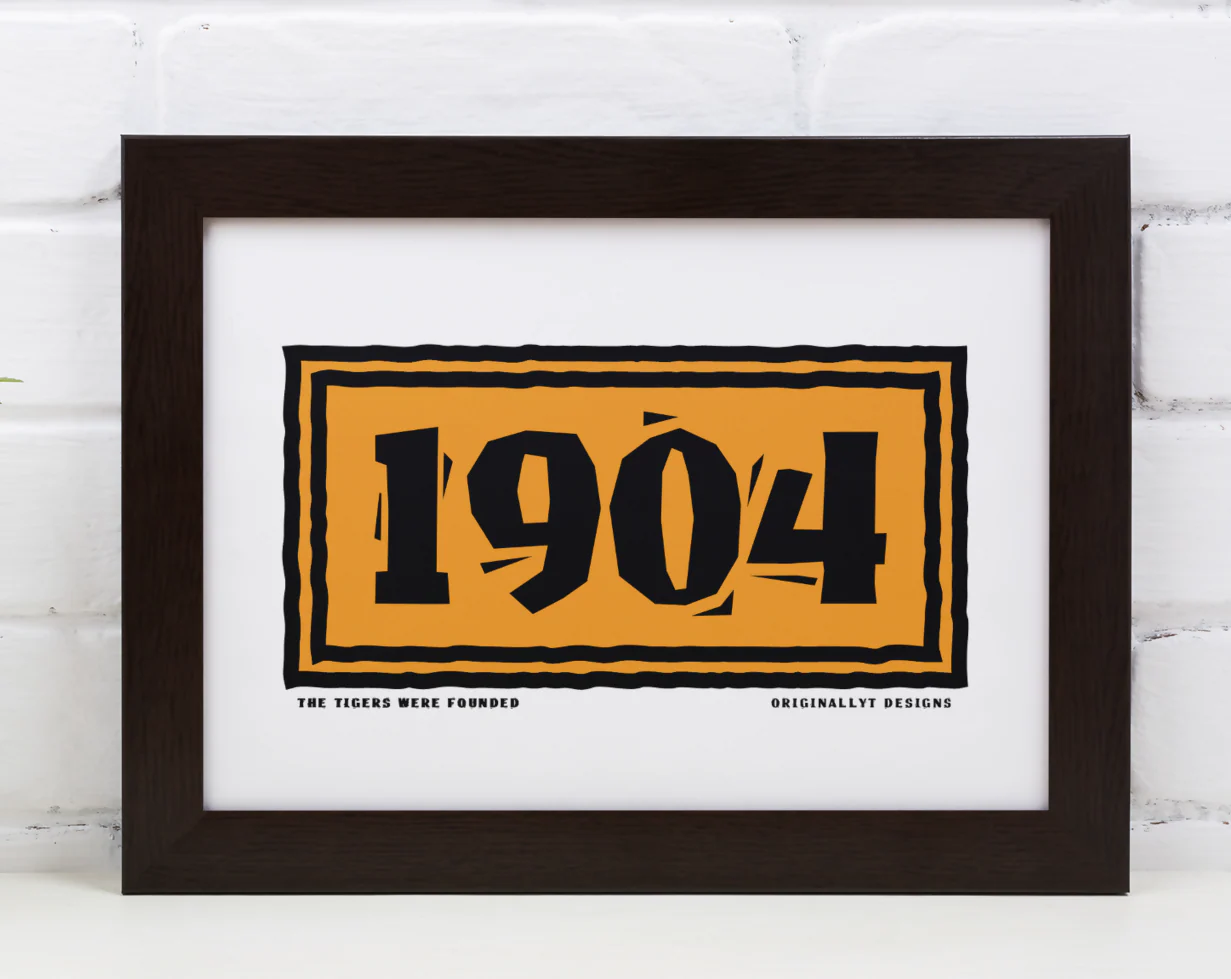 Hull City Art Print 1904 Lino Cut Design