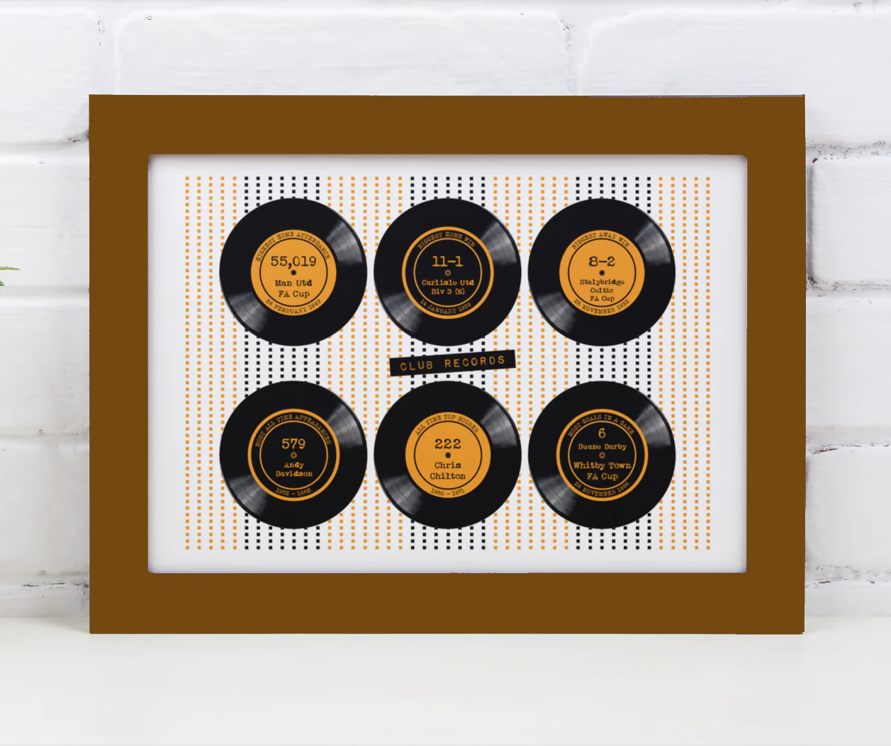 Hull City Art Print CLUB RECORDS Design - Image 3