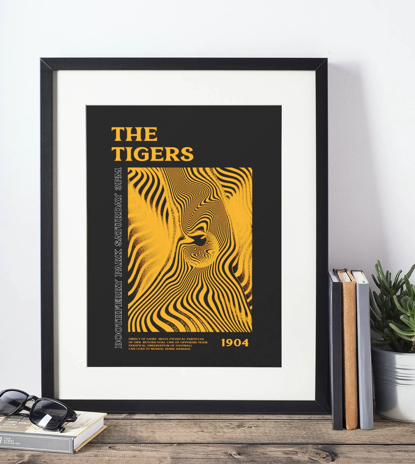 Hull City Art Print PSYCHEDELIC Design in Black - Image 2