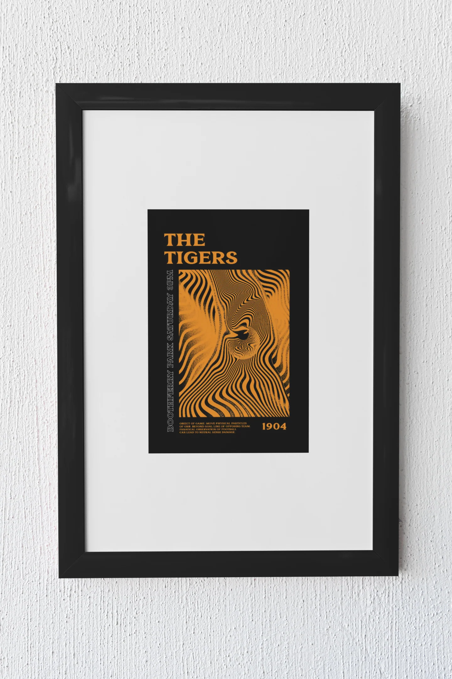 Hull City Art Print PSYCHEDELIC Design in Black - Image 4