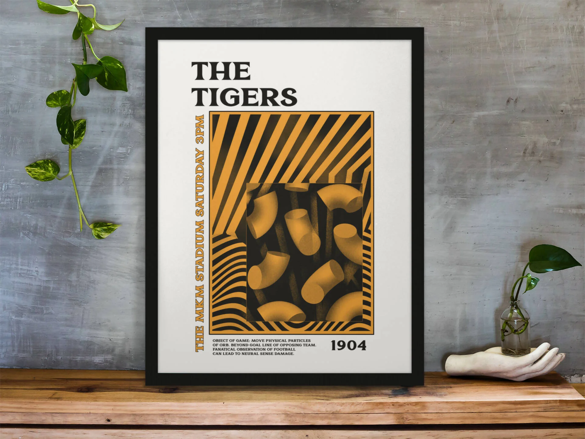 Hull City Art Print PSYCHEDELIC Design in White - Image 3