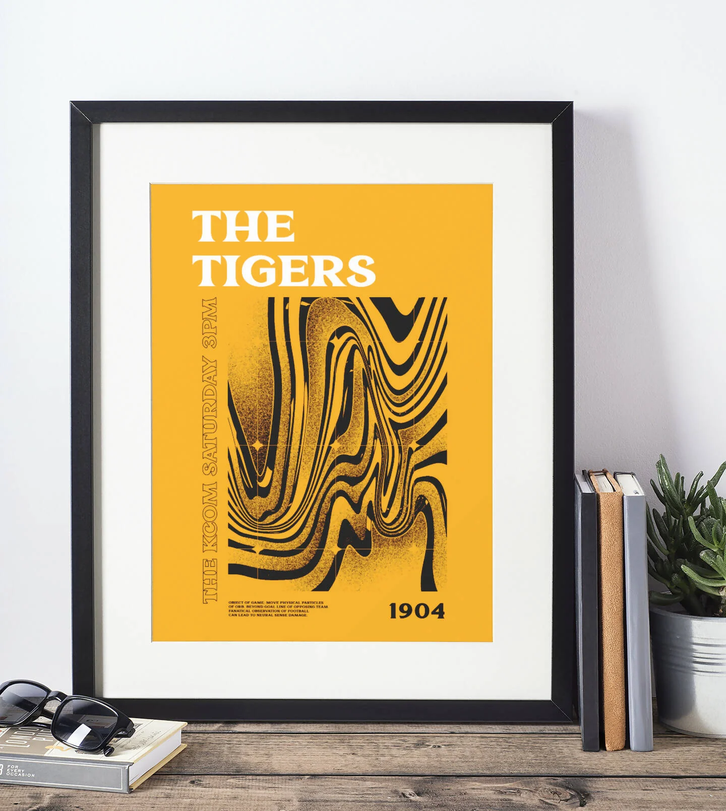 Hull City Art Print PSYCHEDELIC Design in Amber - Image 3