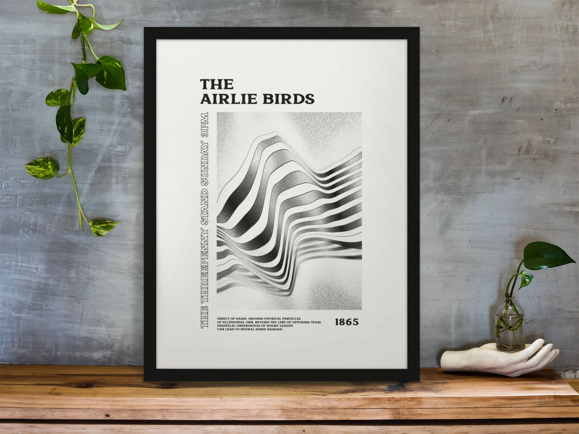 Hull FC Art Print PSYCHEDELIC Design in White - Image 4