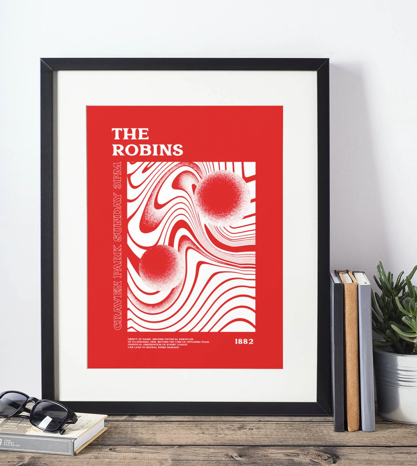 Hull KR Art Print PSYCHEDELIC Design in Red - Image 3
