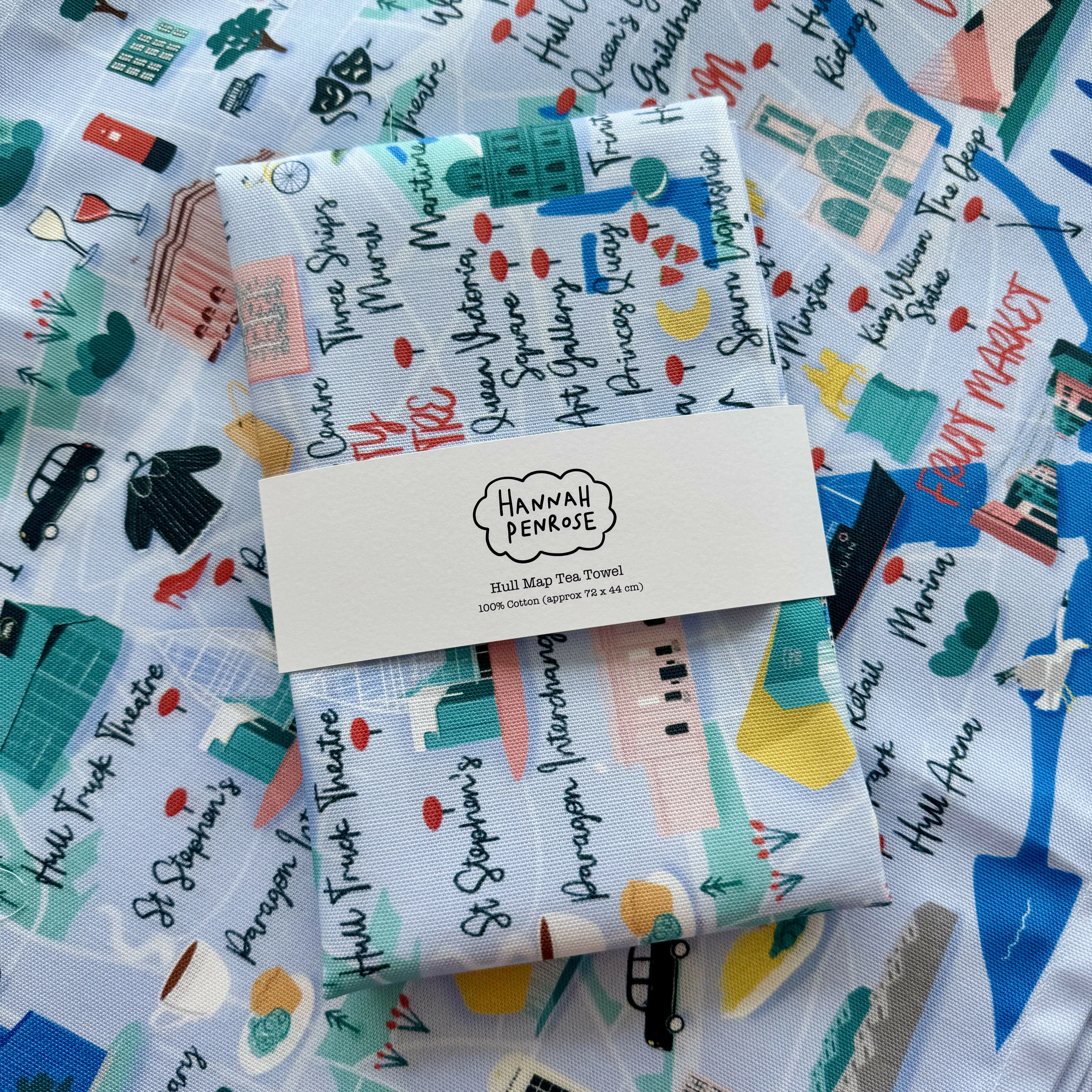 Hull Map Tea Towel - Image 2