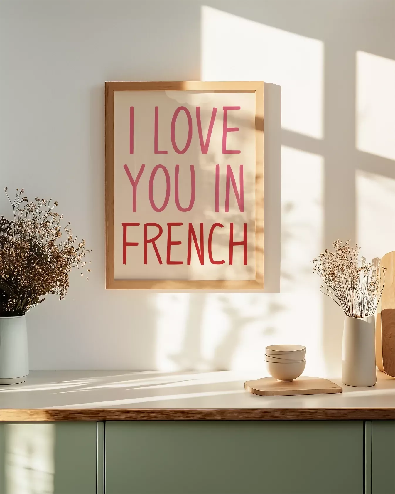 I LOVE YOU IN FRENCH WALL ART PRINT - Image 2