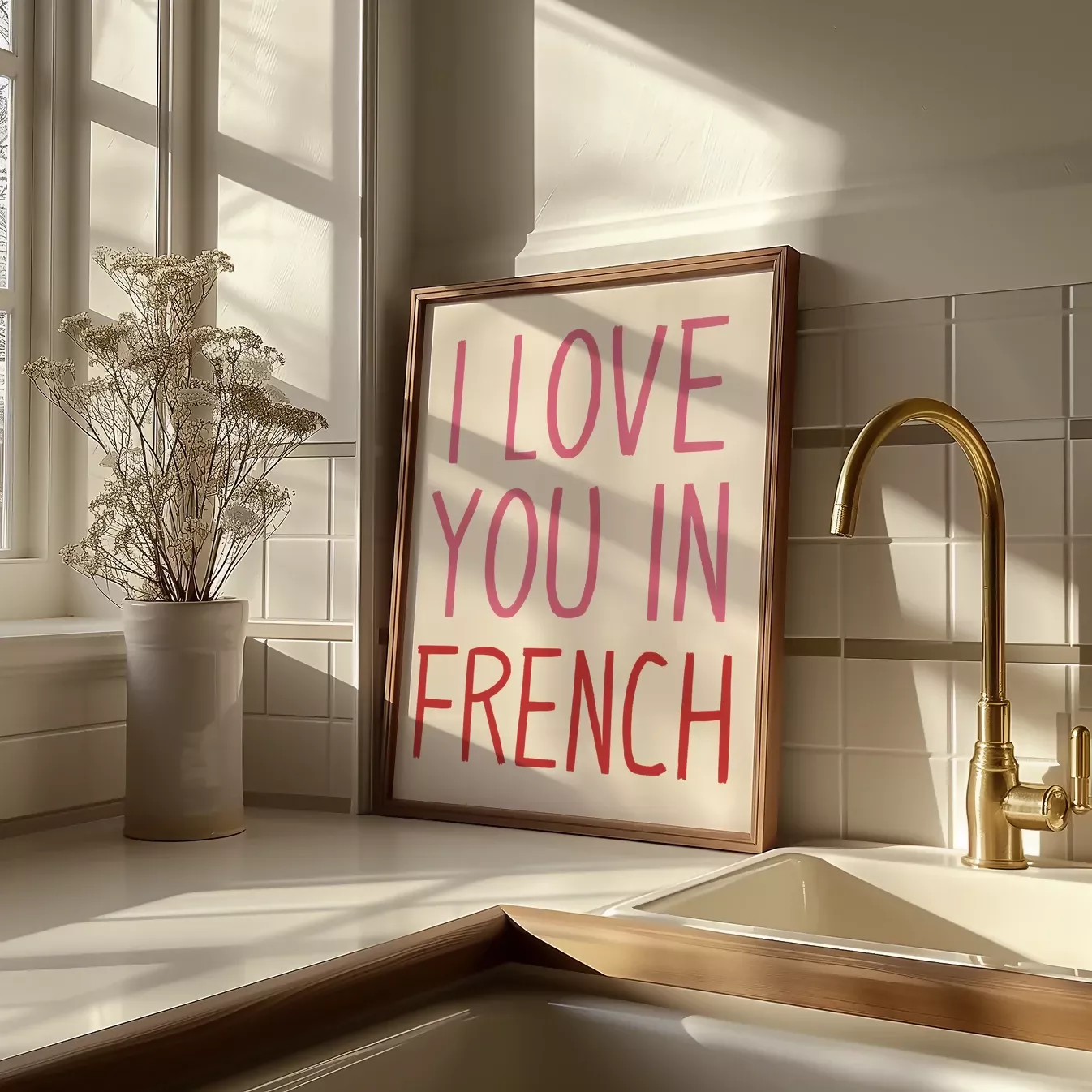 I LOVE YOU IN FRENCH WALL ART PRINT - Image 4