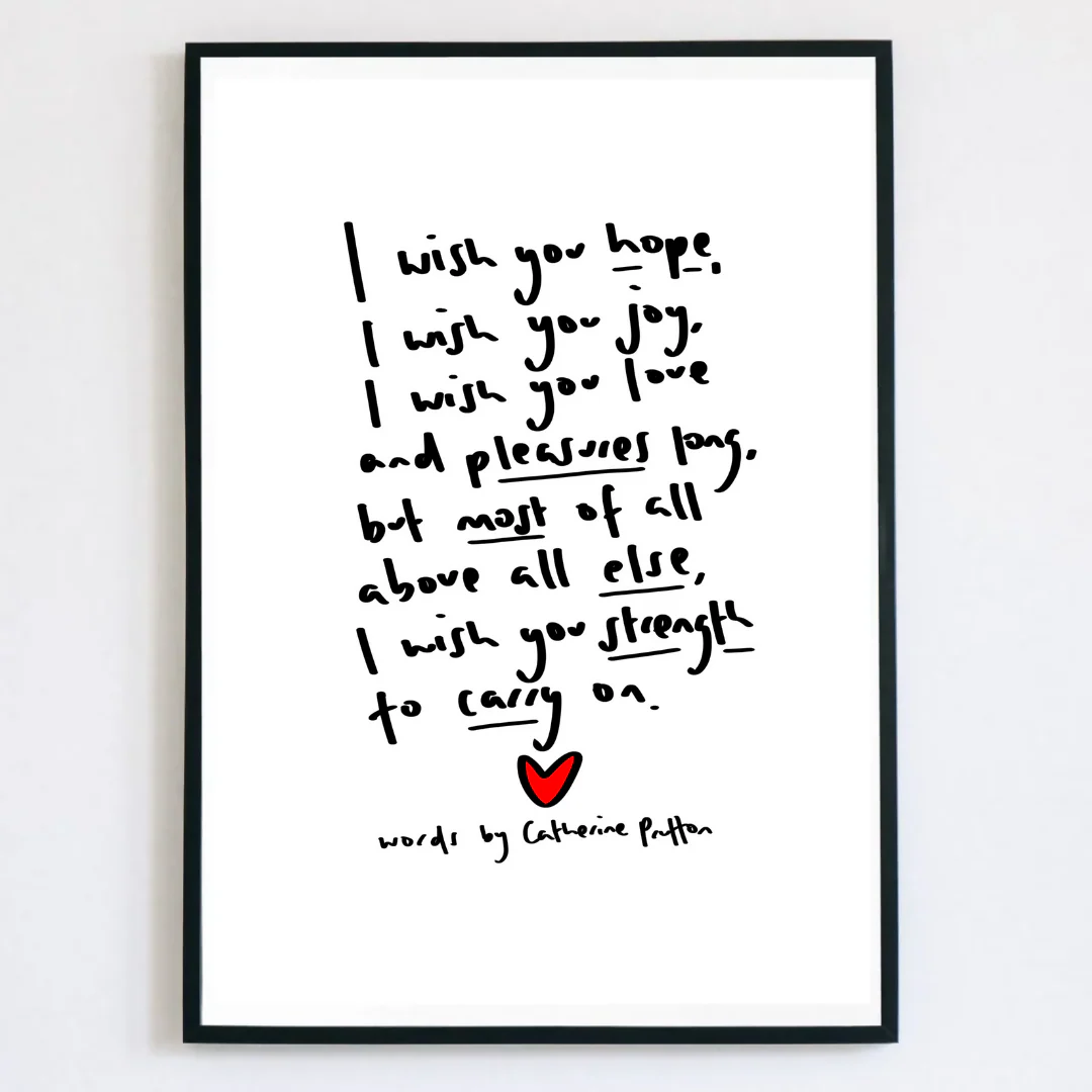 I Wish You Hope, I Wish You Joy Poem Print