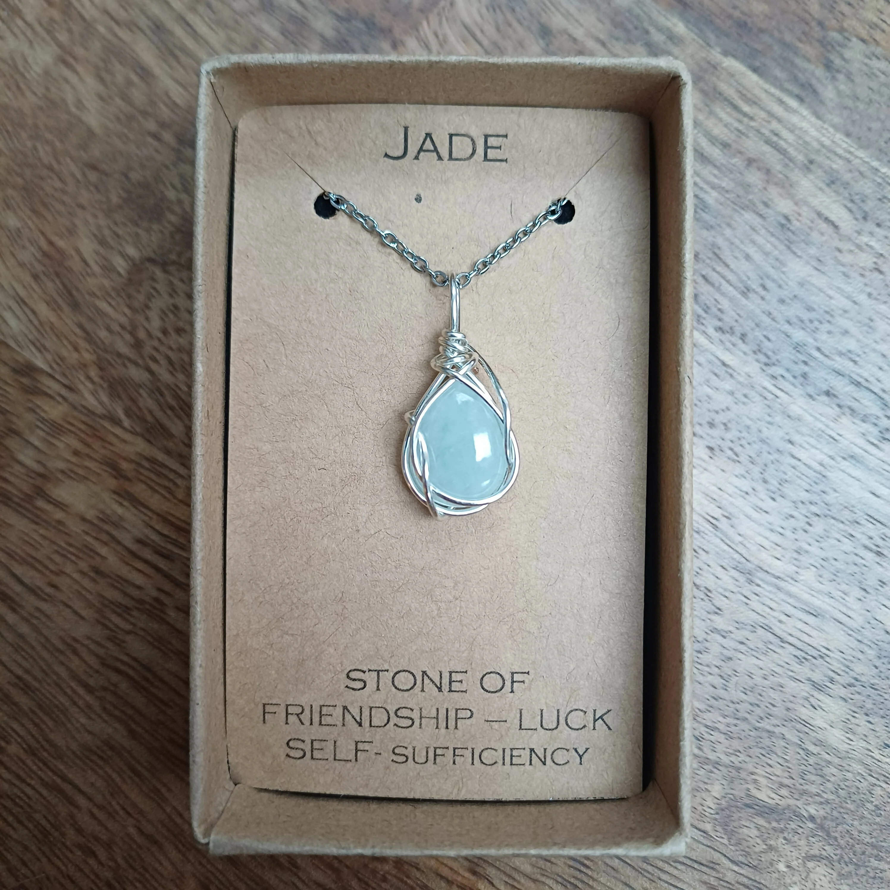 Jade Wire Wrapped Pendant