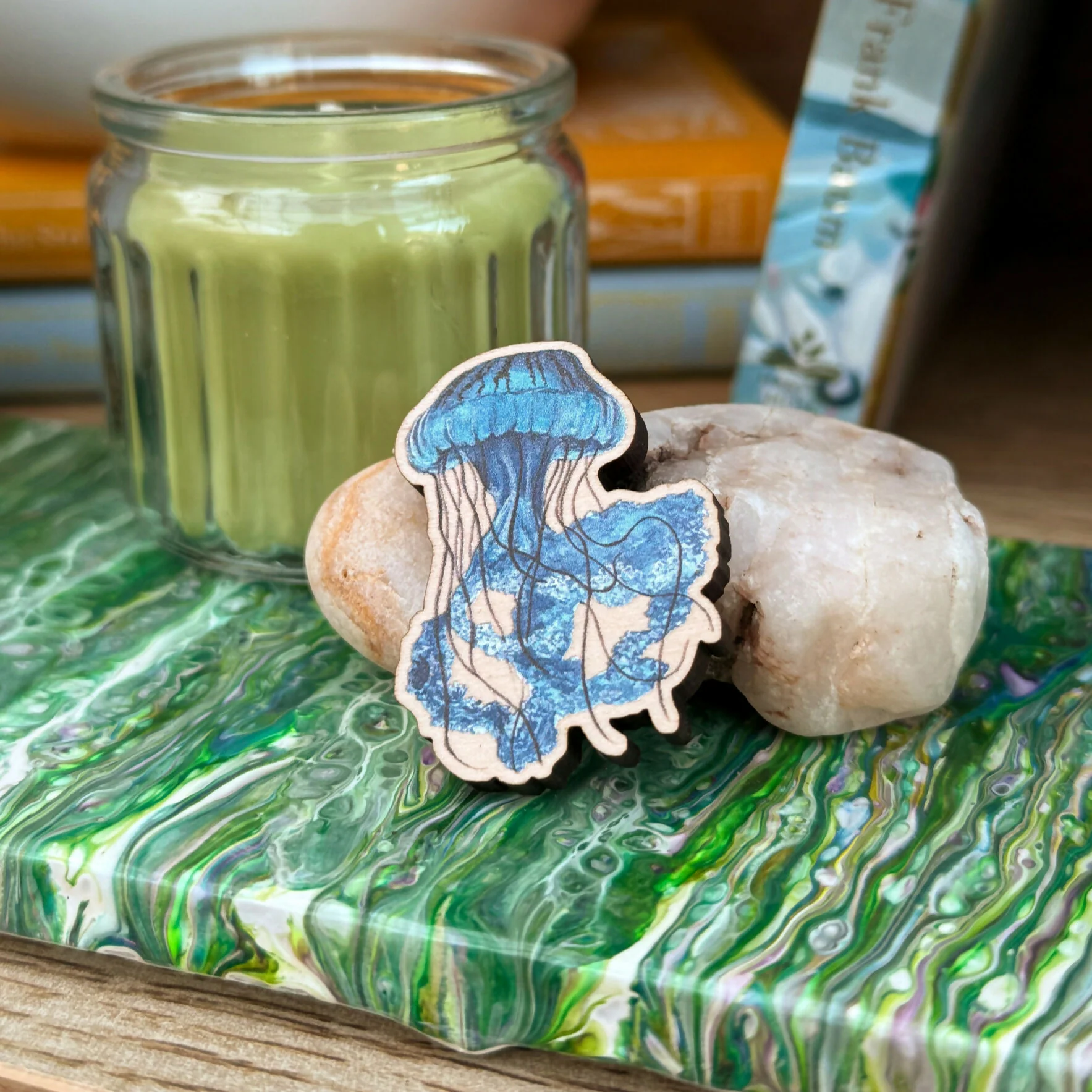 Jellyfish - Japanese Sea Nettle - Wooden Pin - Image 2