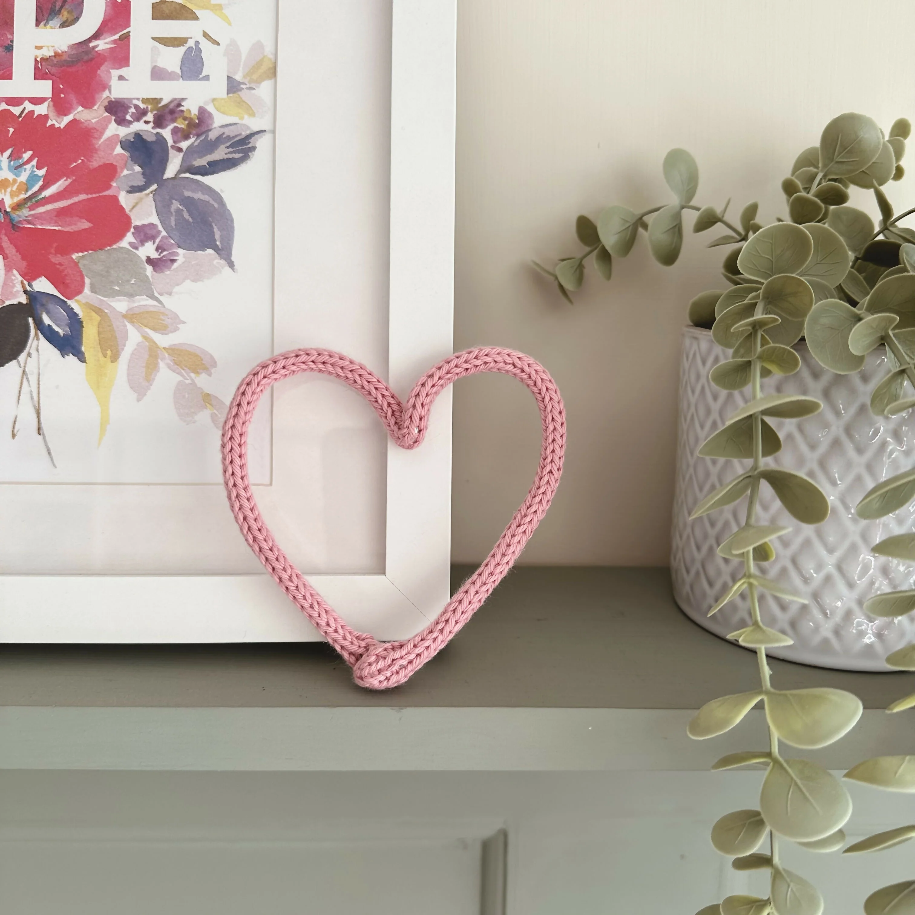 Knitted Wire Heart Decoration - Mini - Image 3