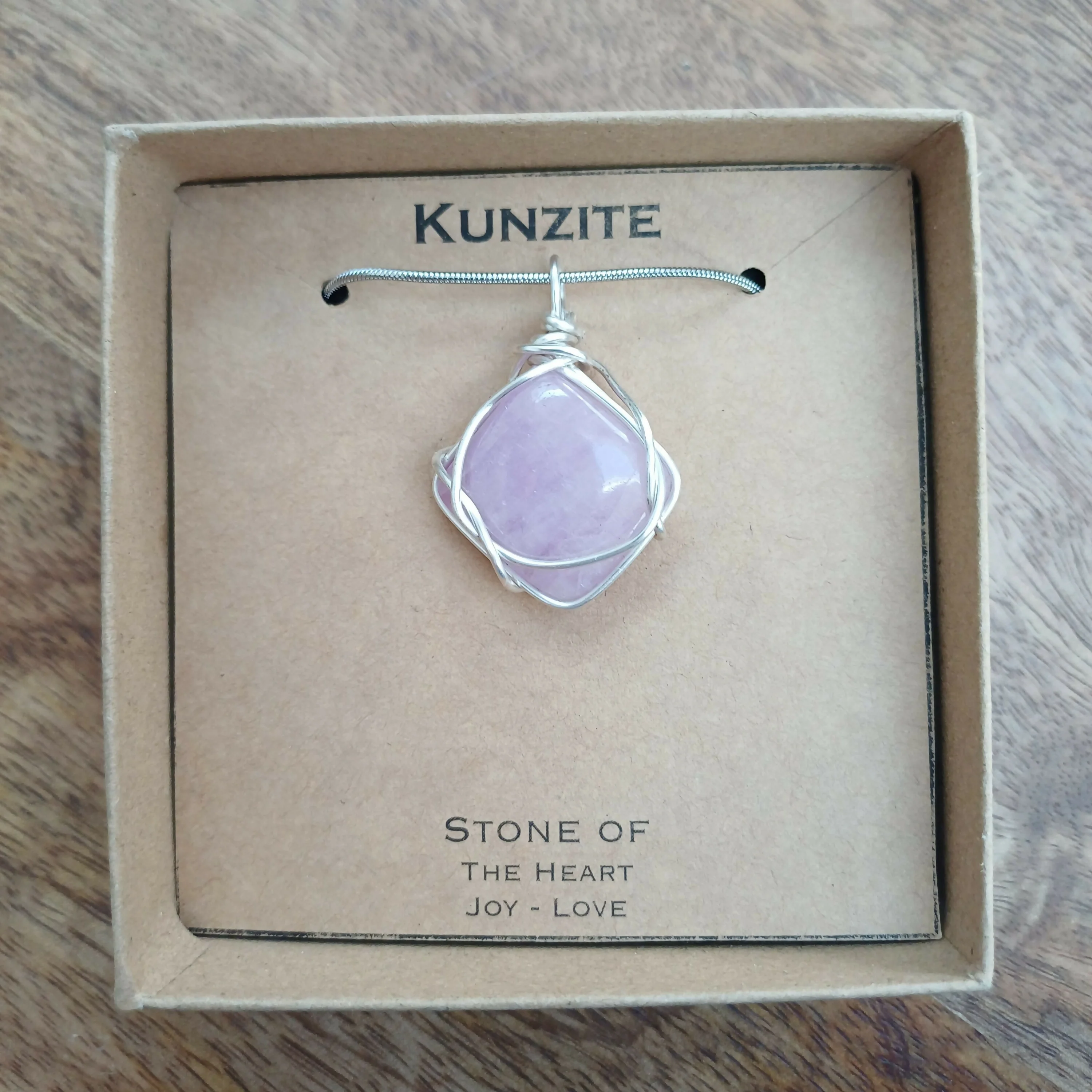 Kunzite Wire Wrapped Pendant