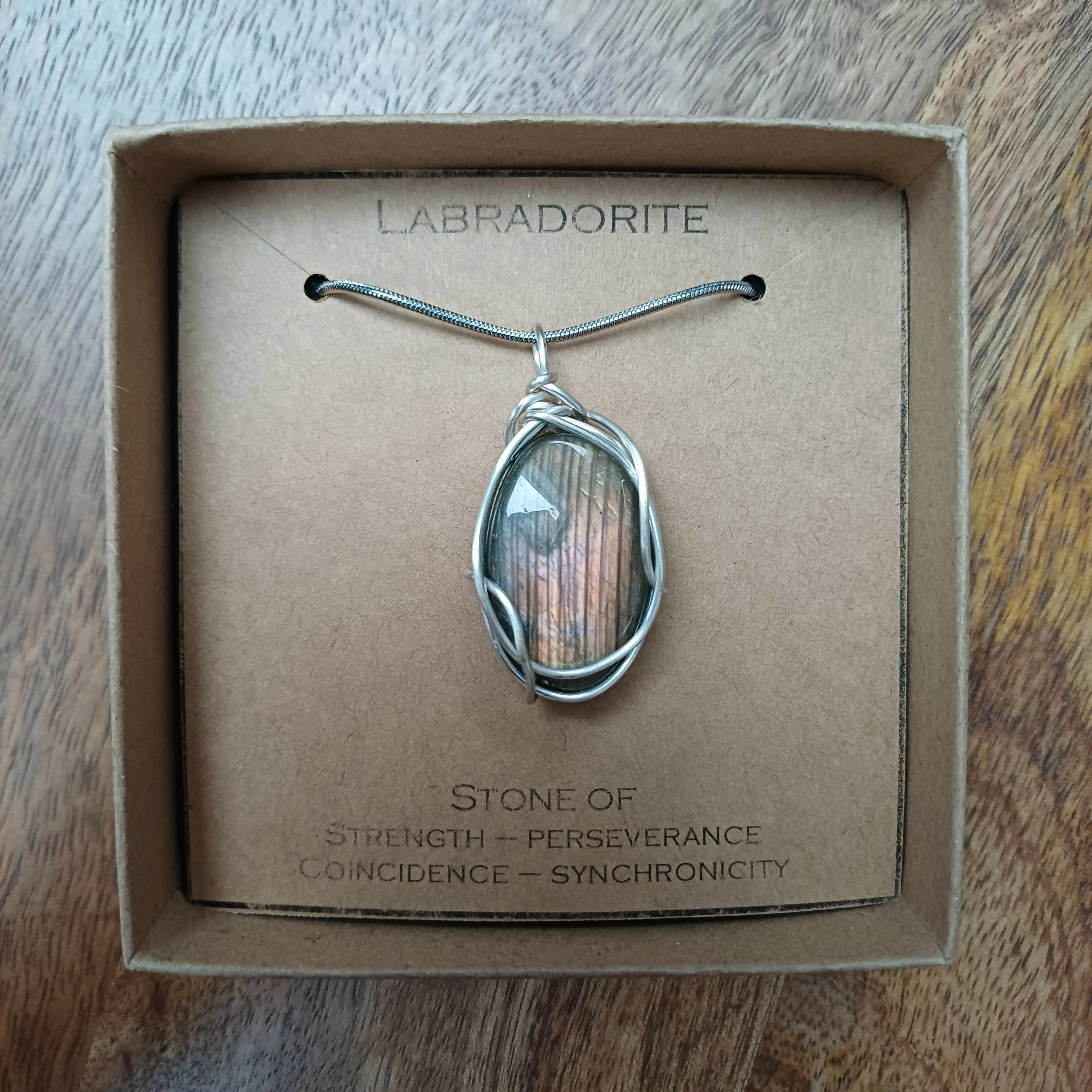 Labradorite Wire Wrapped Pendant