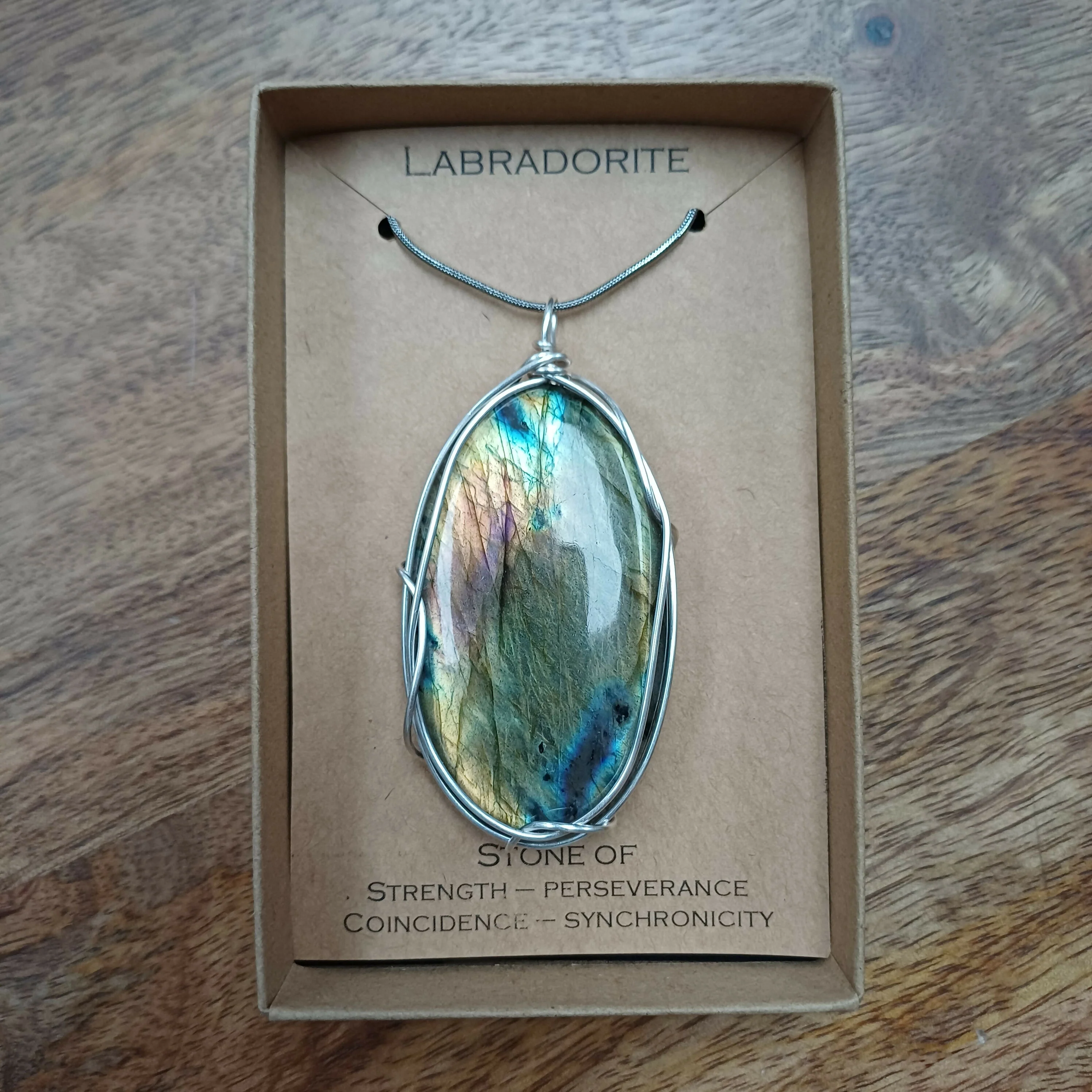 Labradorite Wire Wrapped Pendant