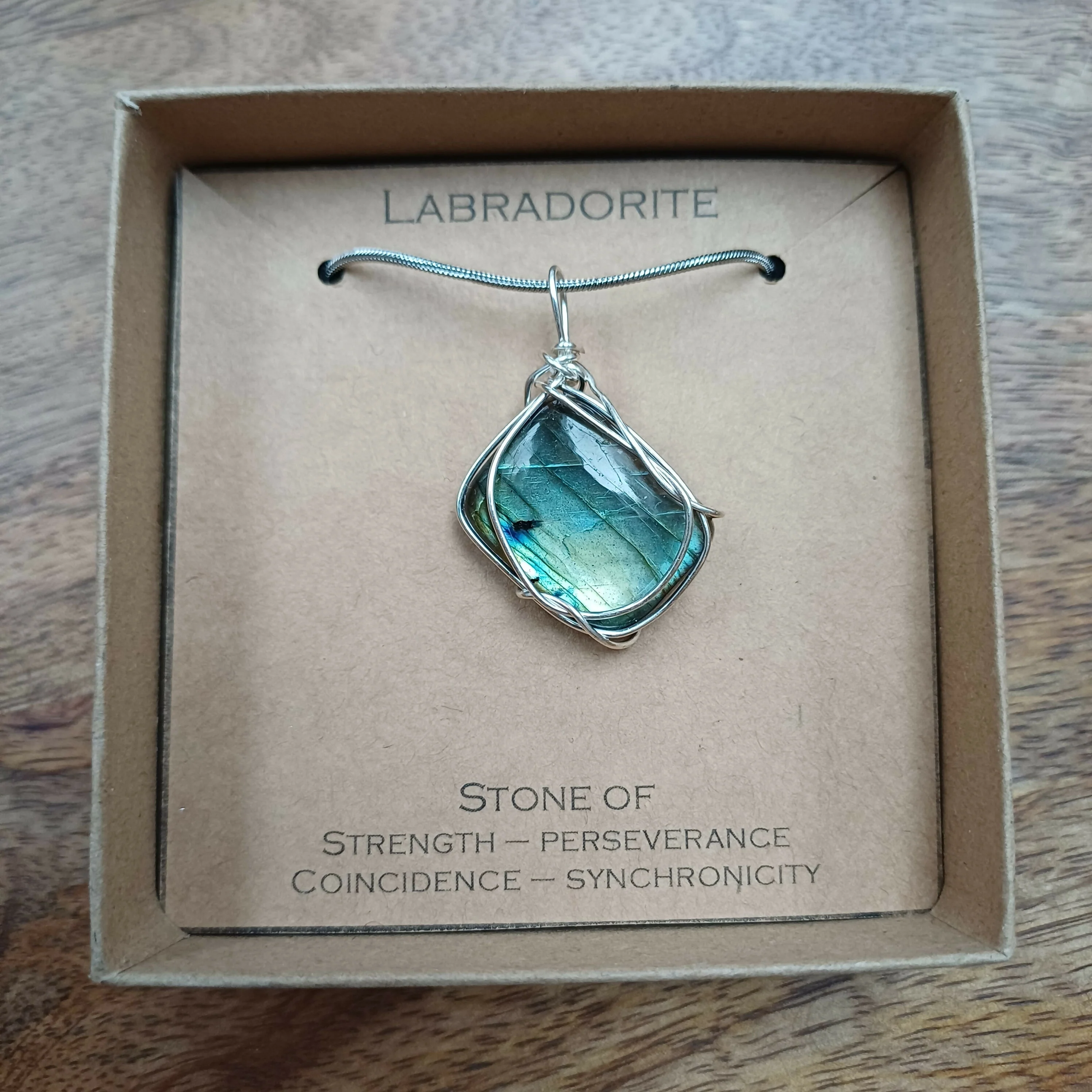 Labradorite Wire Wrapped Pendant