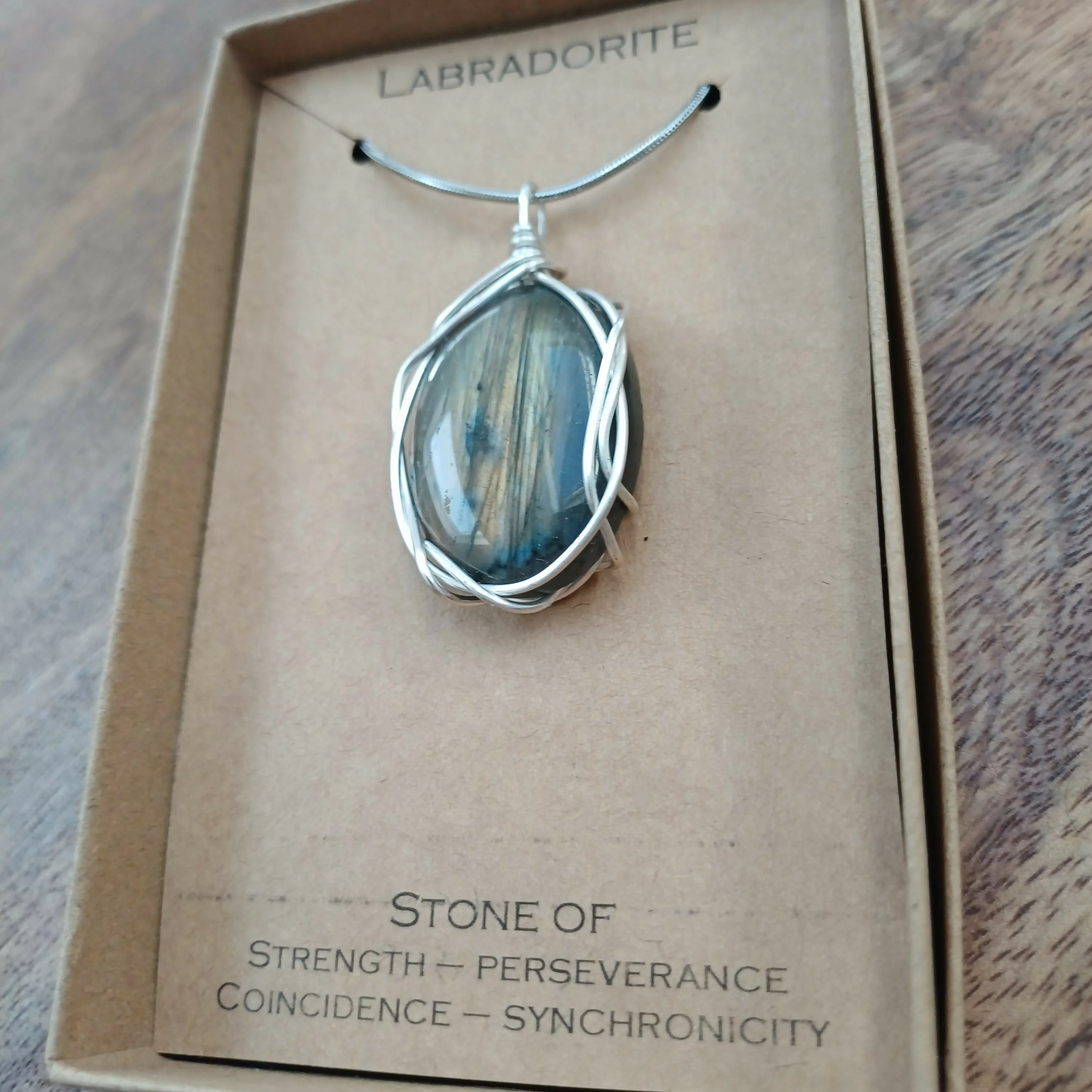 Labradorite Wire Wrapped Pendant