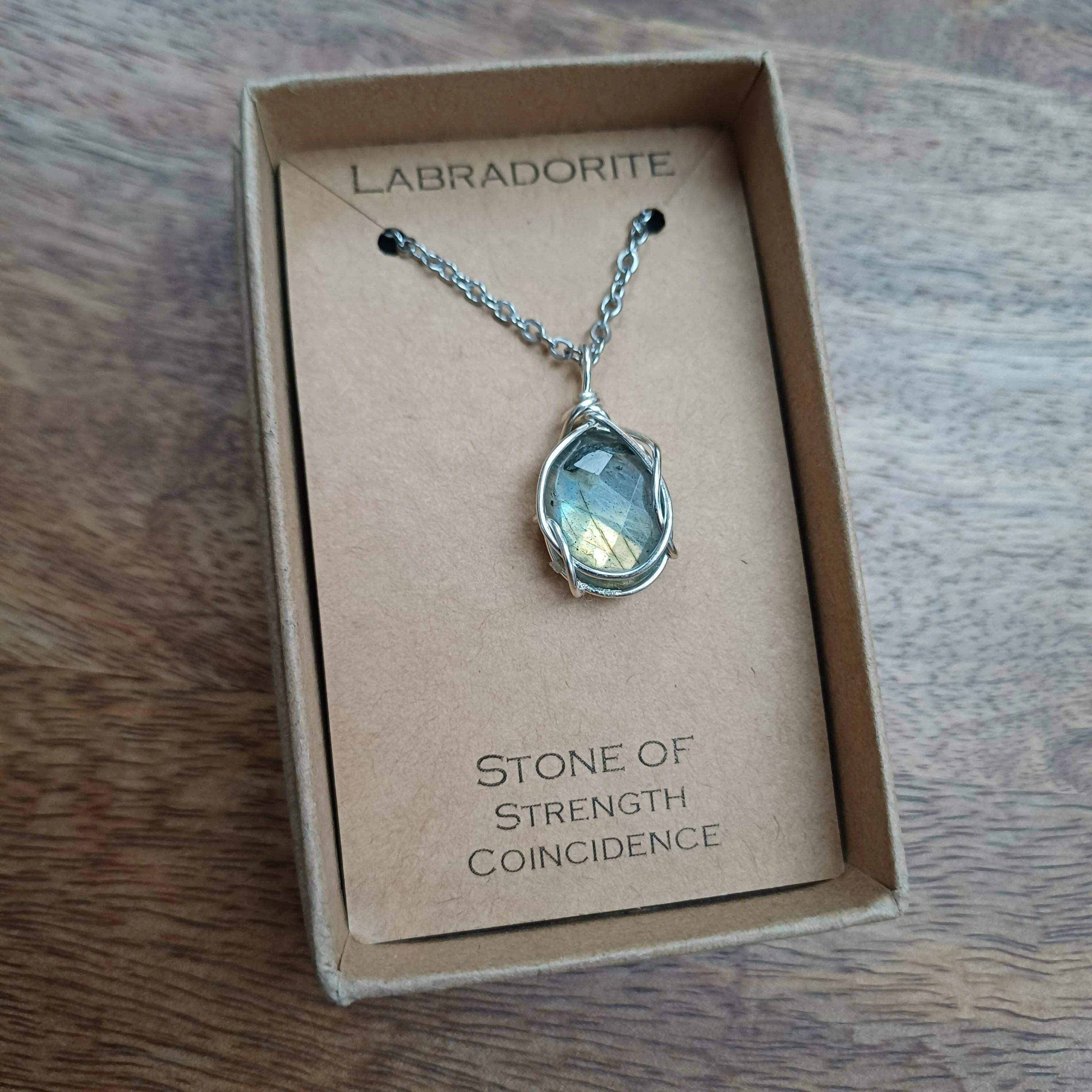 Labradorite Wire Wrapped Pendant