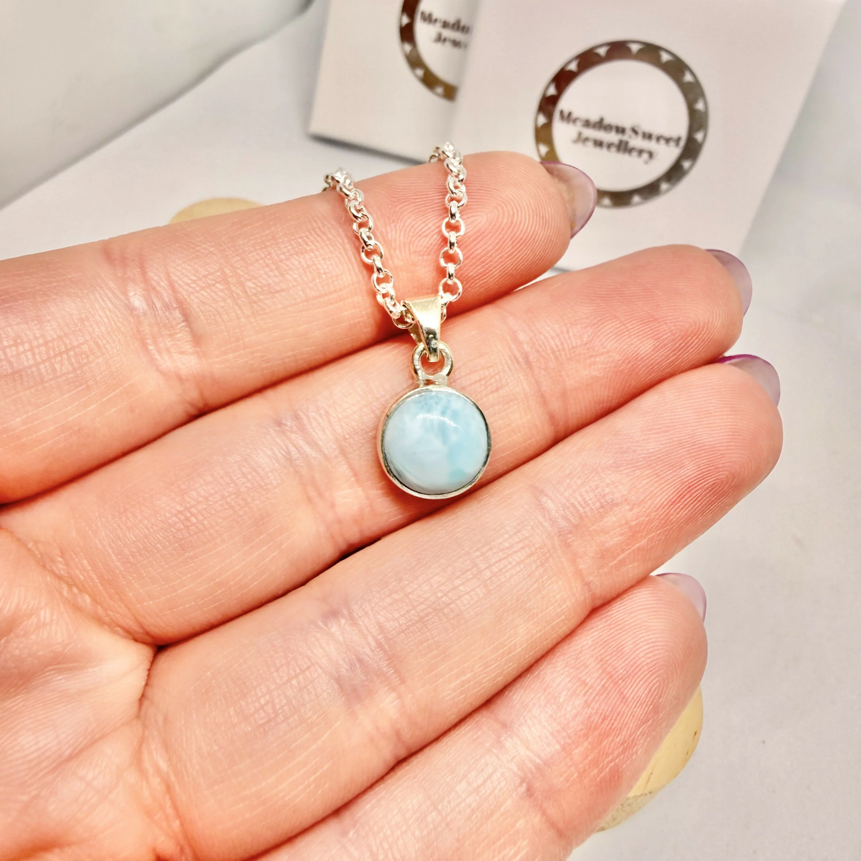 LARIMAR ROUND NECKLACE - Image 3