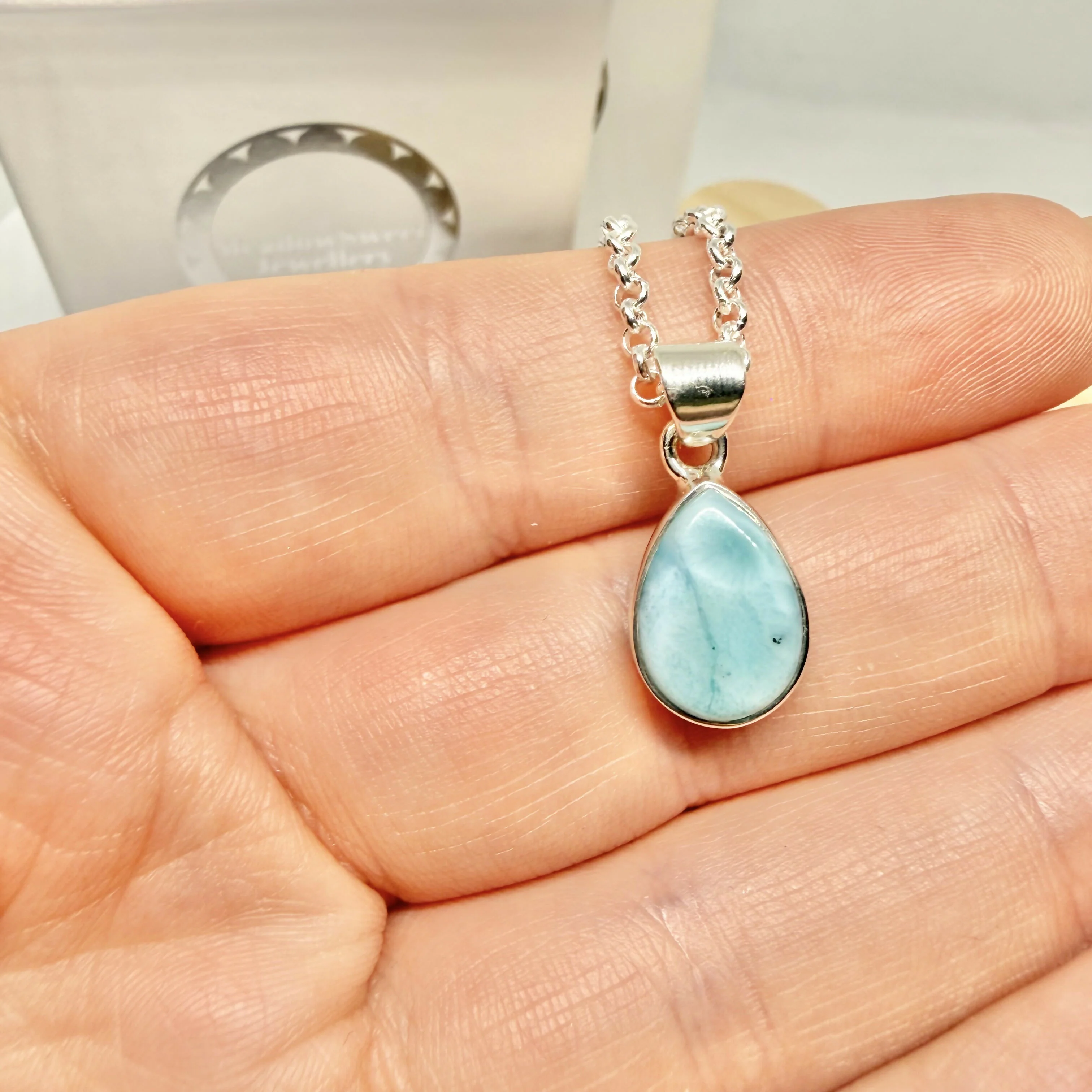 LARIMAR TEARDROP NECKLACE - Image 3