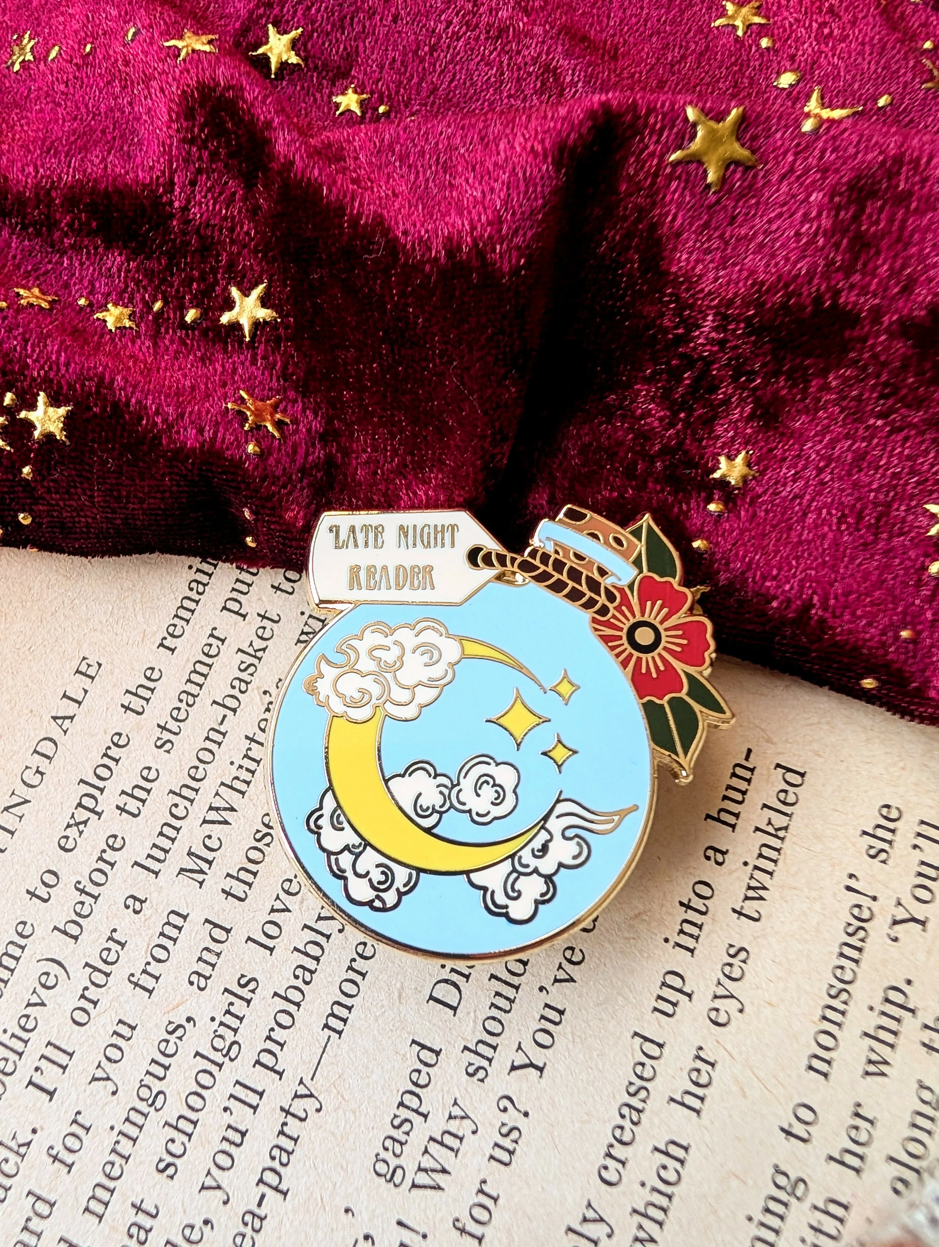 Late Night Reader Enamel Pin