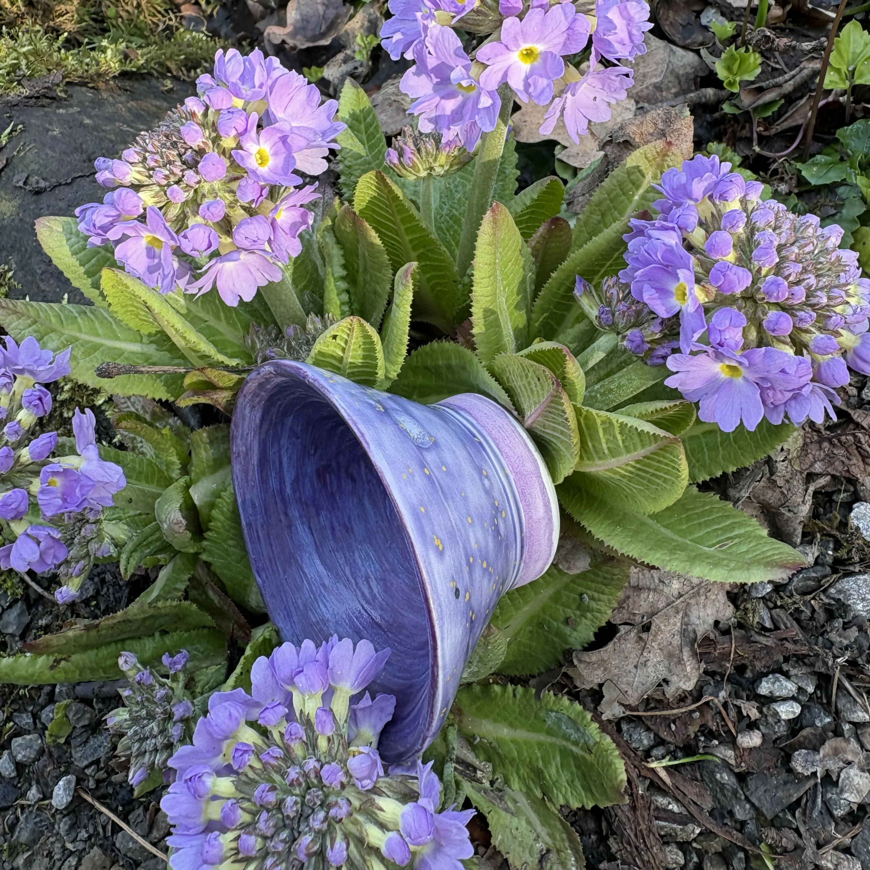 Lavender and Yellow Speckled Bowl - Image 4