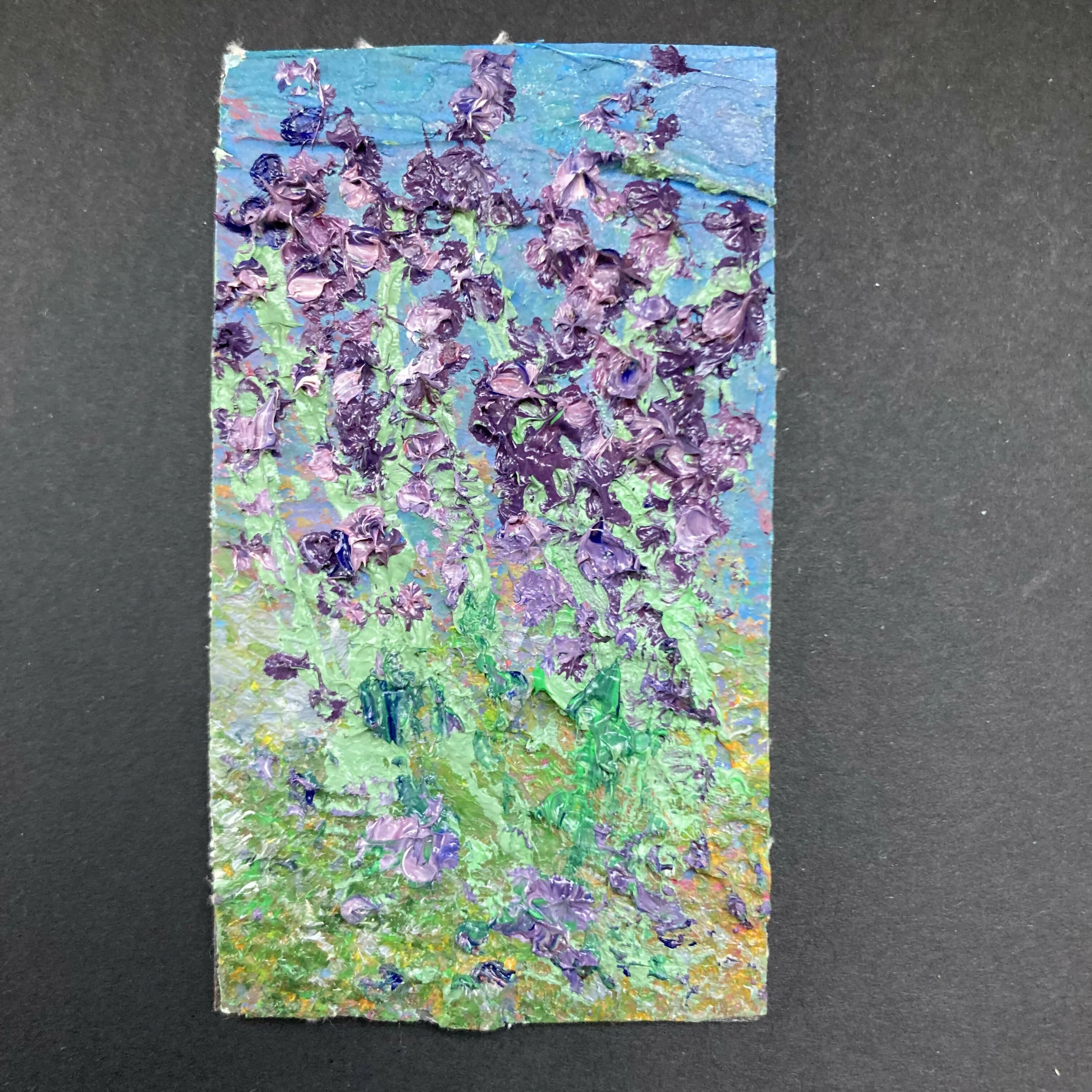 Lavender - Mini Canvas Oil Painting Fridge Magnet