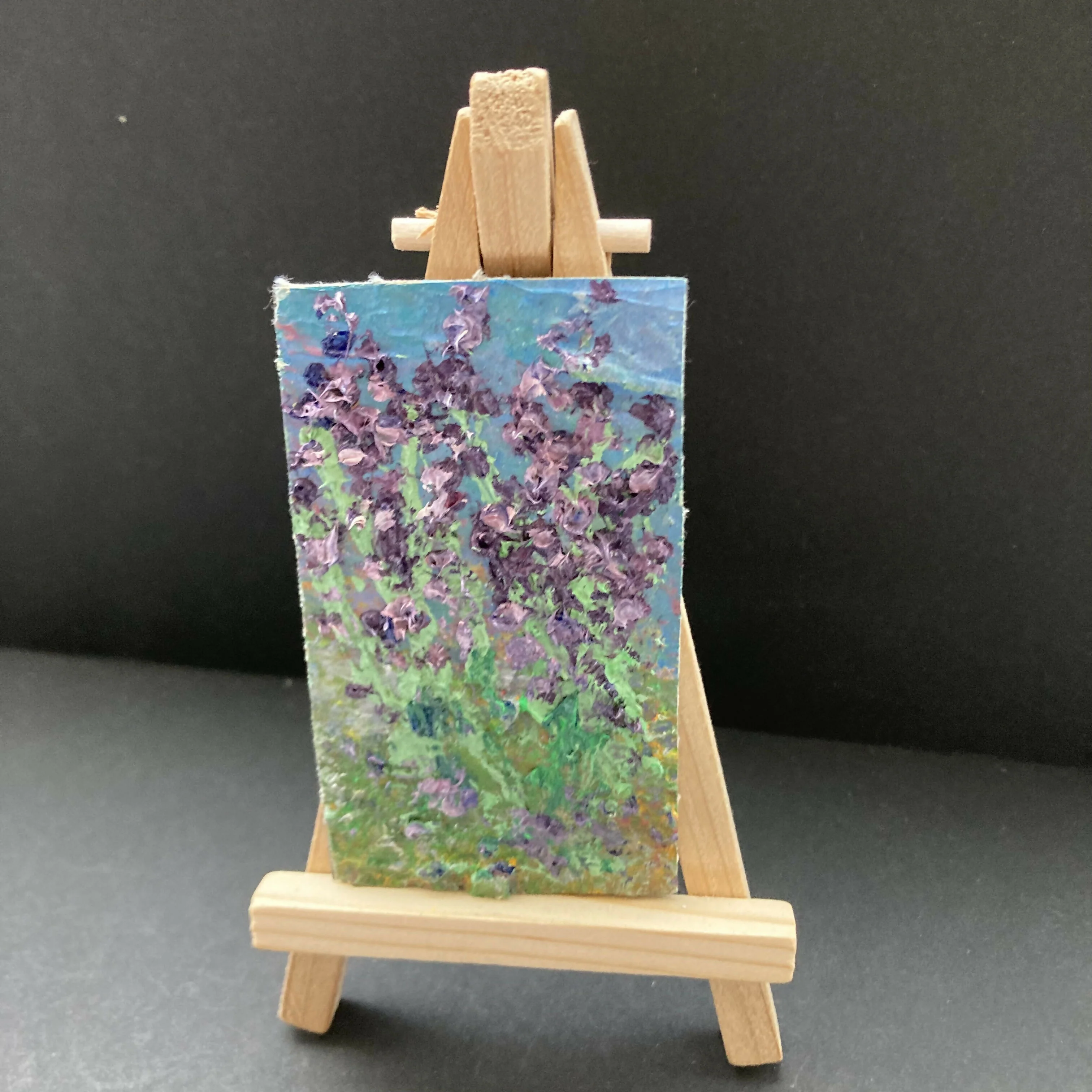 Lavender - Mini Canvas Oil Painting Fridge Magnet - Image 2