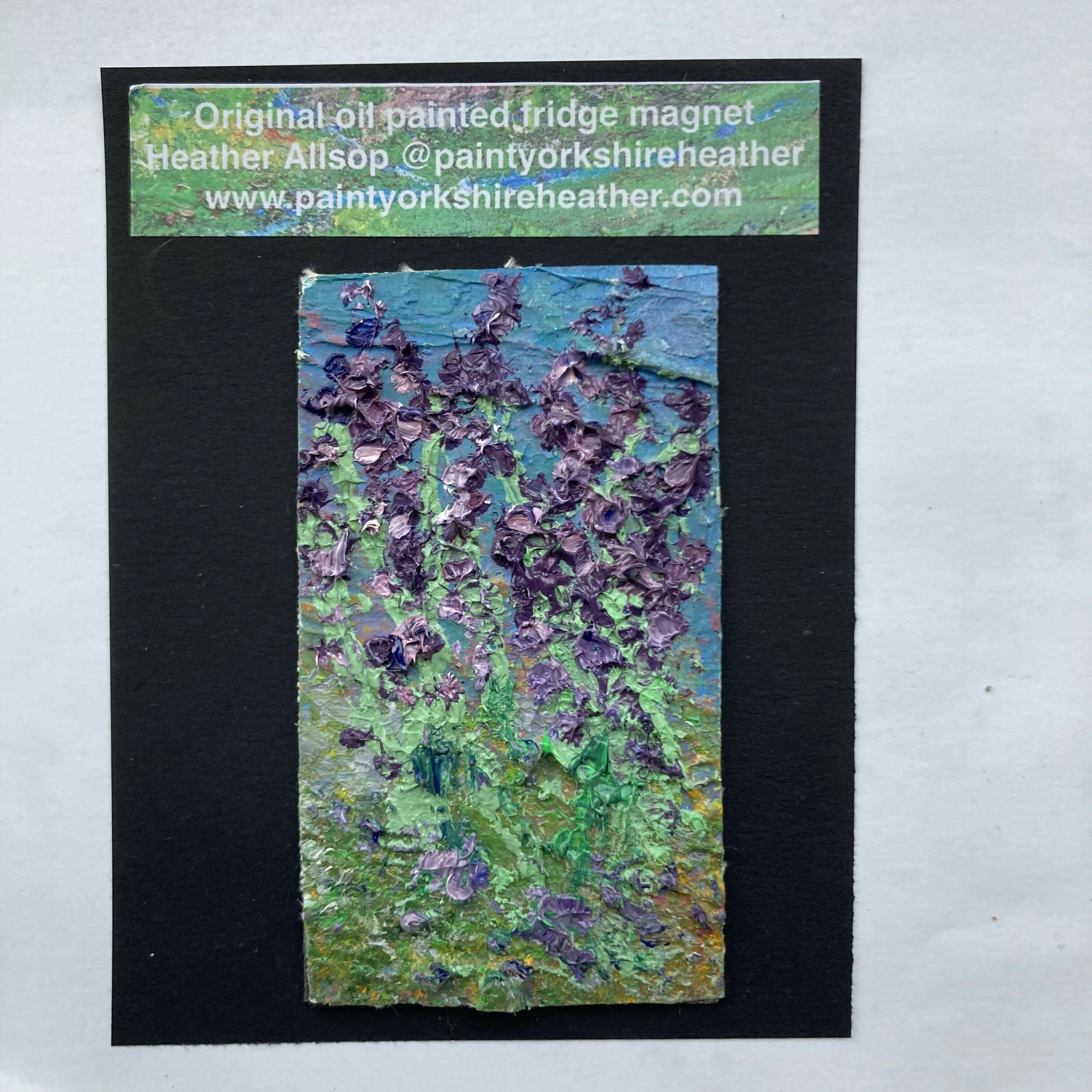 Lavender - Mini Canvas Oil Painting Fridge Magnet - Image 3