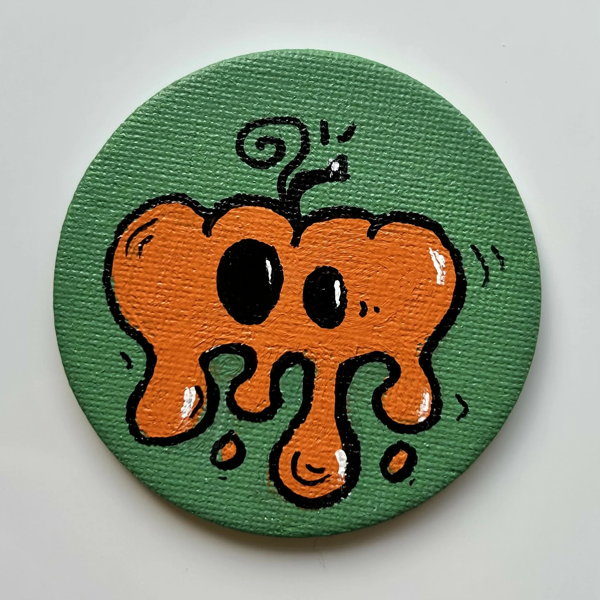 Leaky Pumpkin Magnets Original Artwork