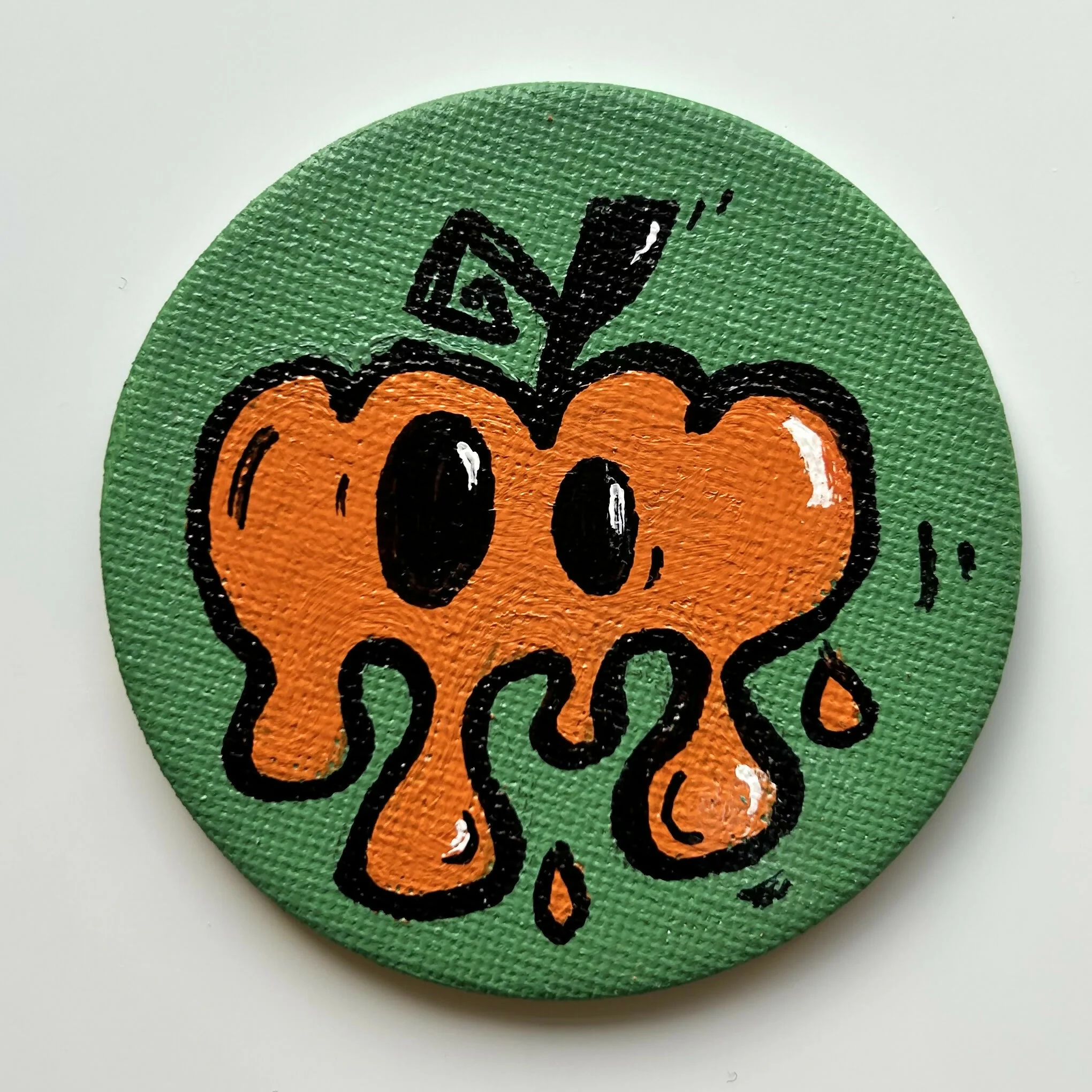 Leaky Pumpkin Magnets Original Artwork - Image 2