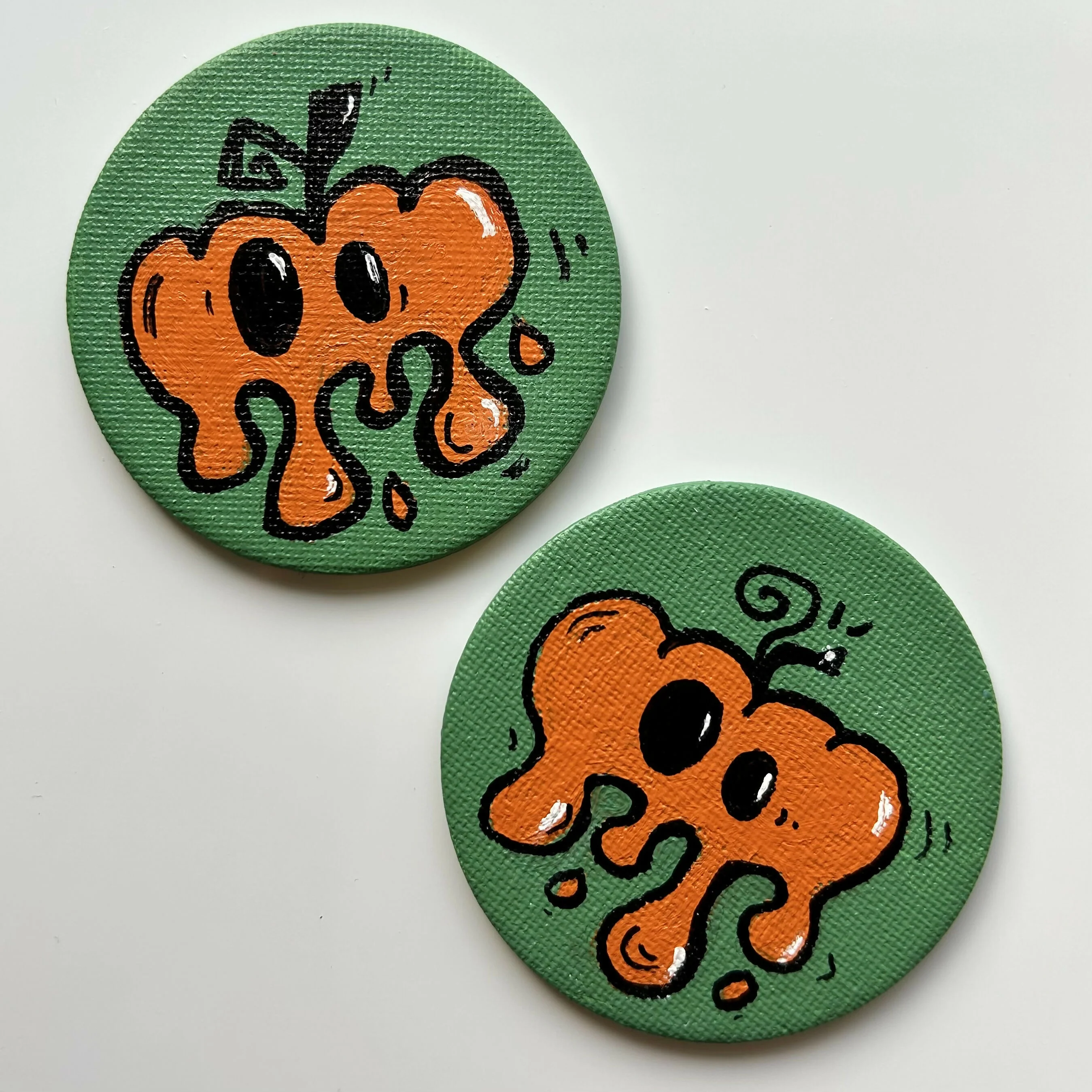 Leaky Pumpkin Magnets Original Artwork - Image 3
