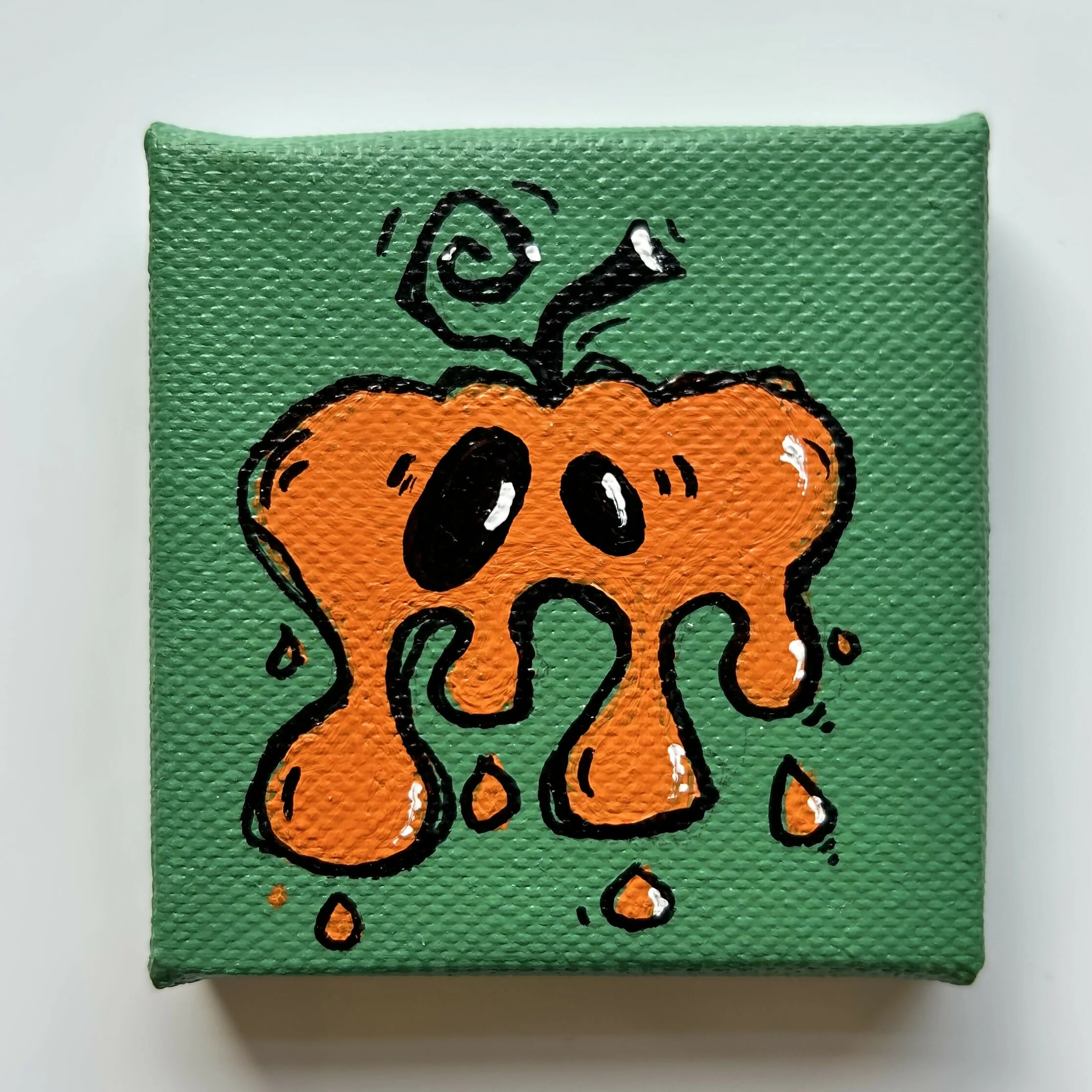 Leaky Pumpkin Mini Canvases Original Artwork - Image 2