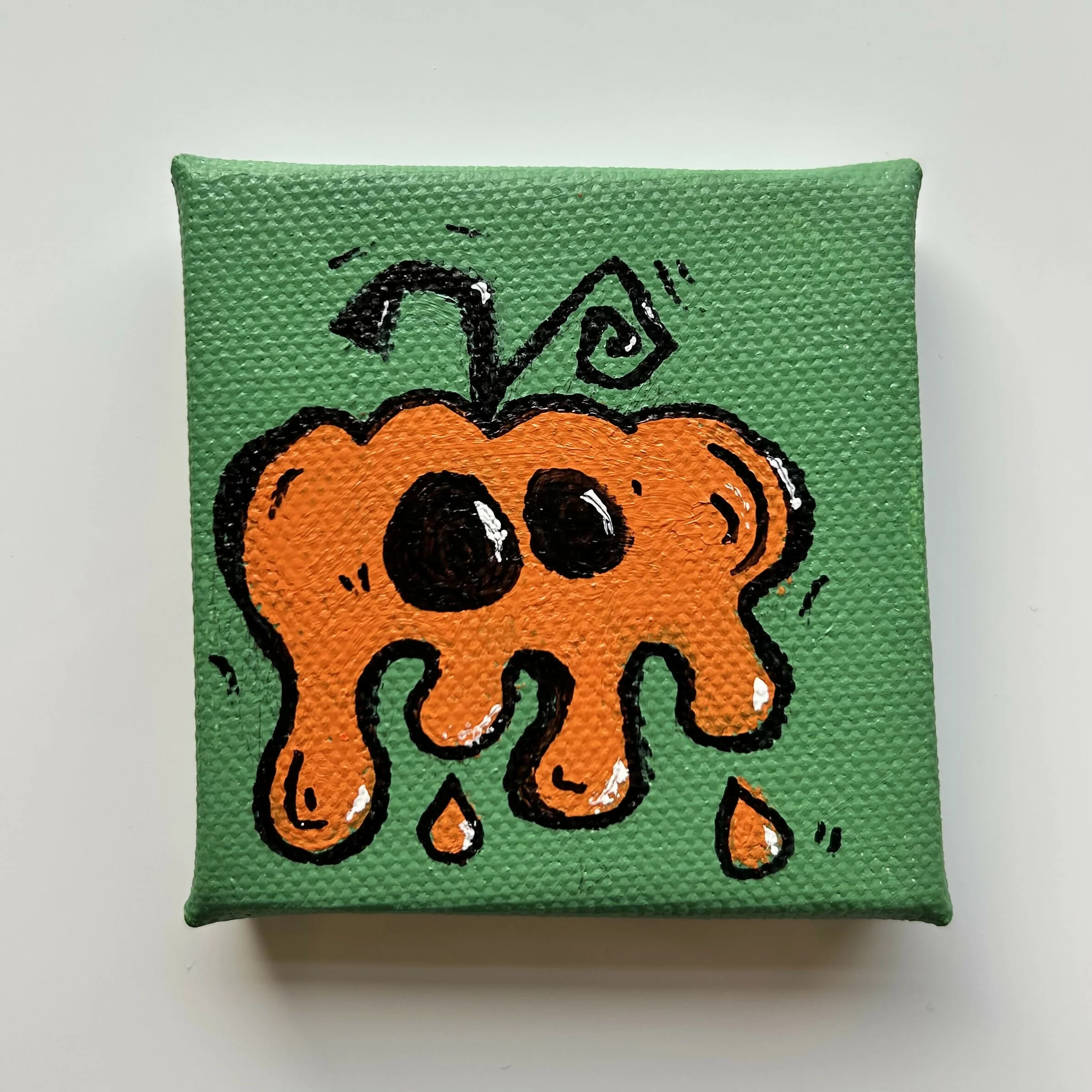 Leaky Pumpkin Mini Canvases Original Artwork - Image 3