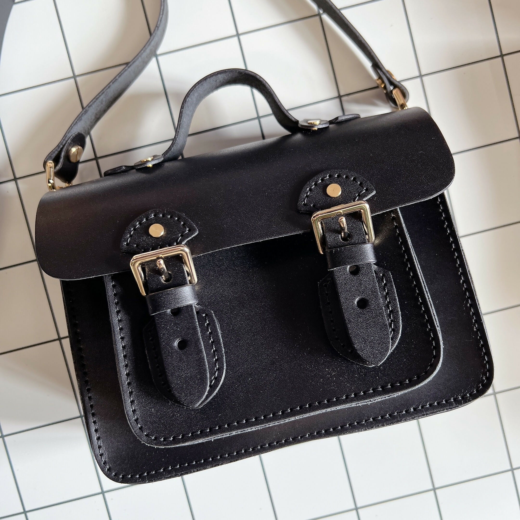 Leather Crafted Satchel - Image 4