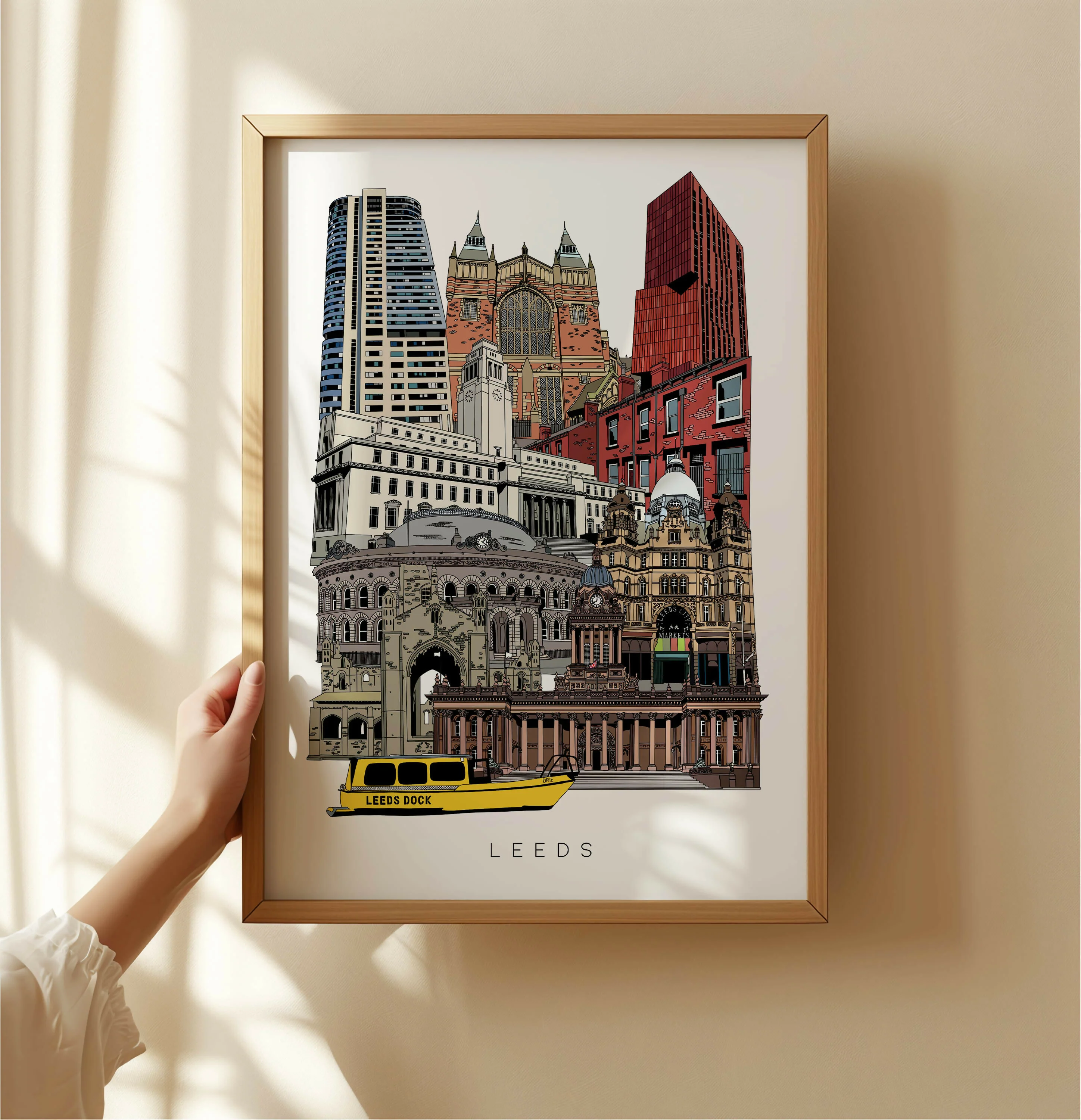 Leeds Landmarks Art Print - Image 4