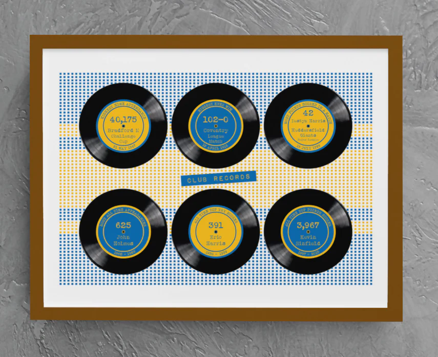 Leeds Rhinos Art Print CLUB RECORDS Design - Image 2