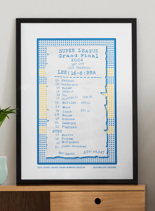 Leeds Rhinos Art Print RECEIPT Design - Image 3