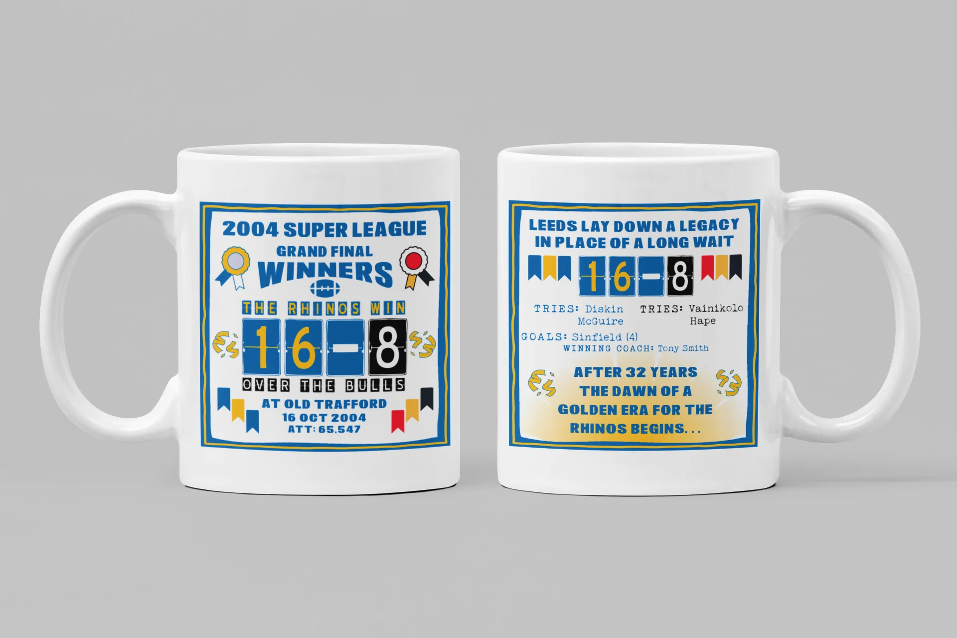 Leeds Rhinos Mug SCORELINE Design