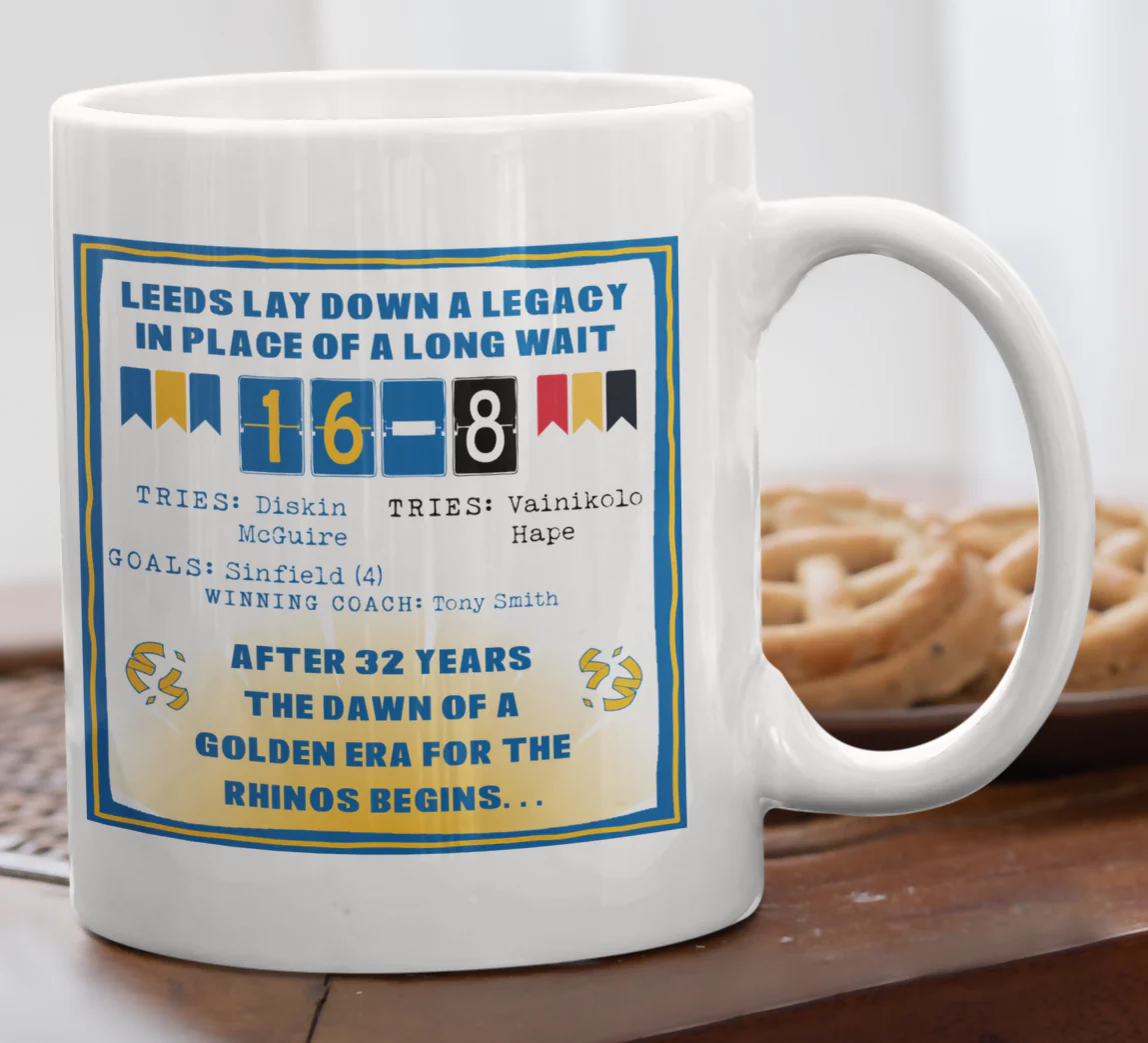 Leeds Rhinos Mug SCORELINE Design - Image 3