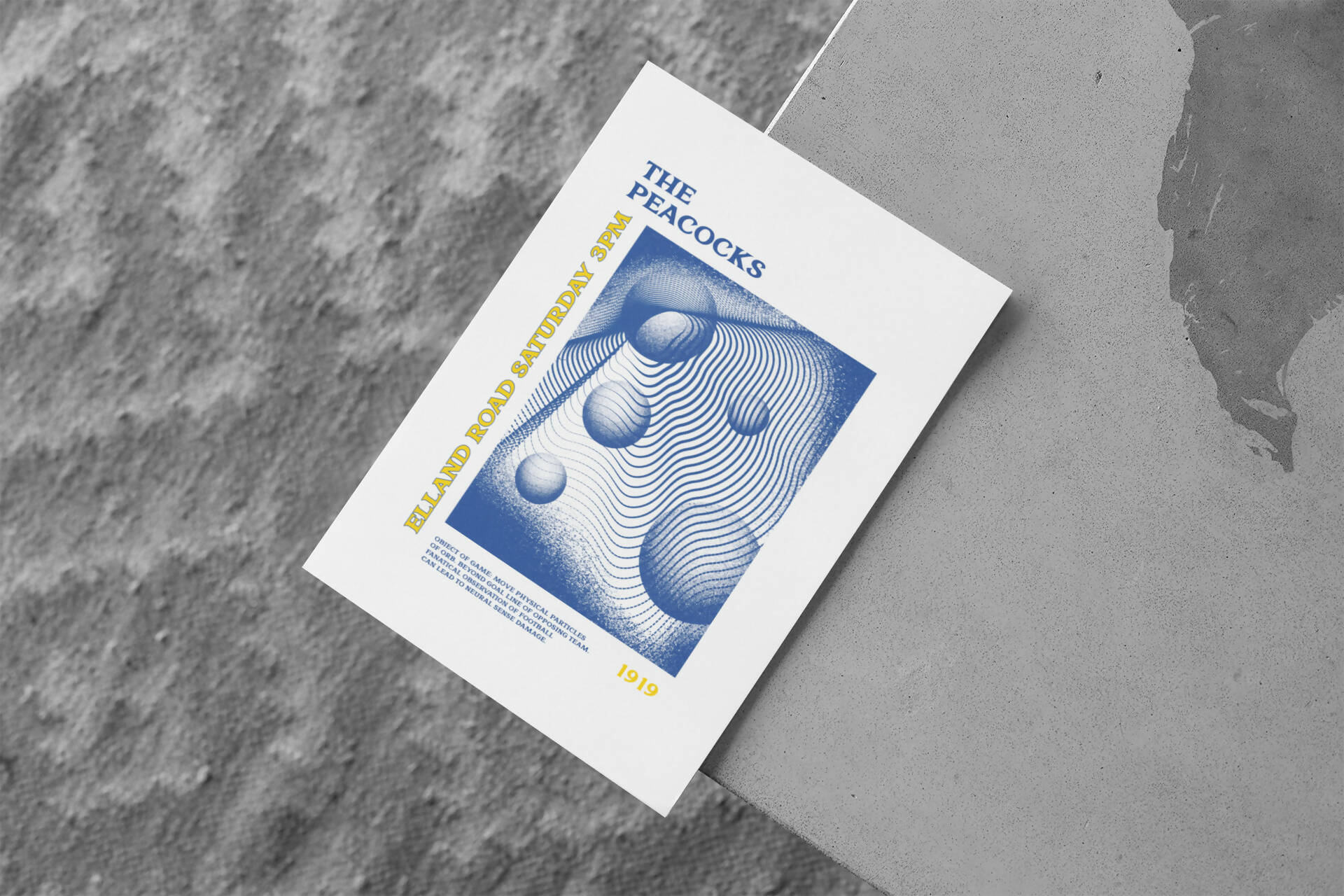 Leeds Utd Art Print PSYCHEDELIC Design in White - Image 6